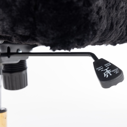 A&A Furniture Office Chair,Artificial rabbit hair Home Office Chair with Golden Metal Base,Adjustable Desk Chair Swivel Office Chair,Vanity Chair(Orange)、、casual