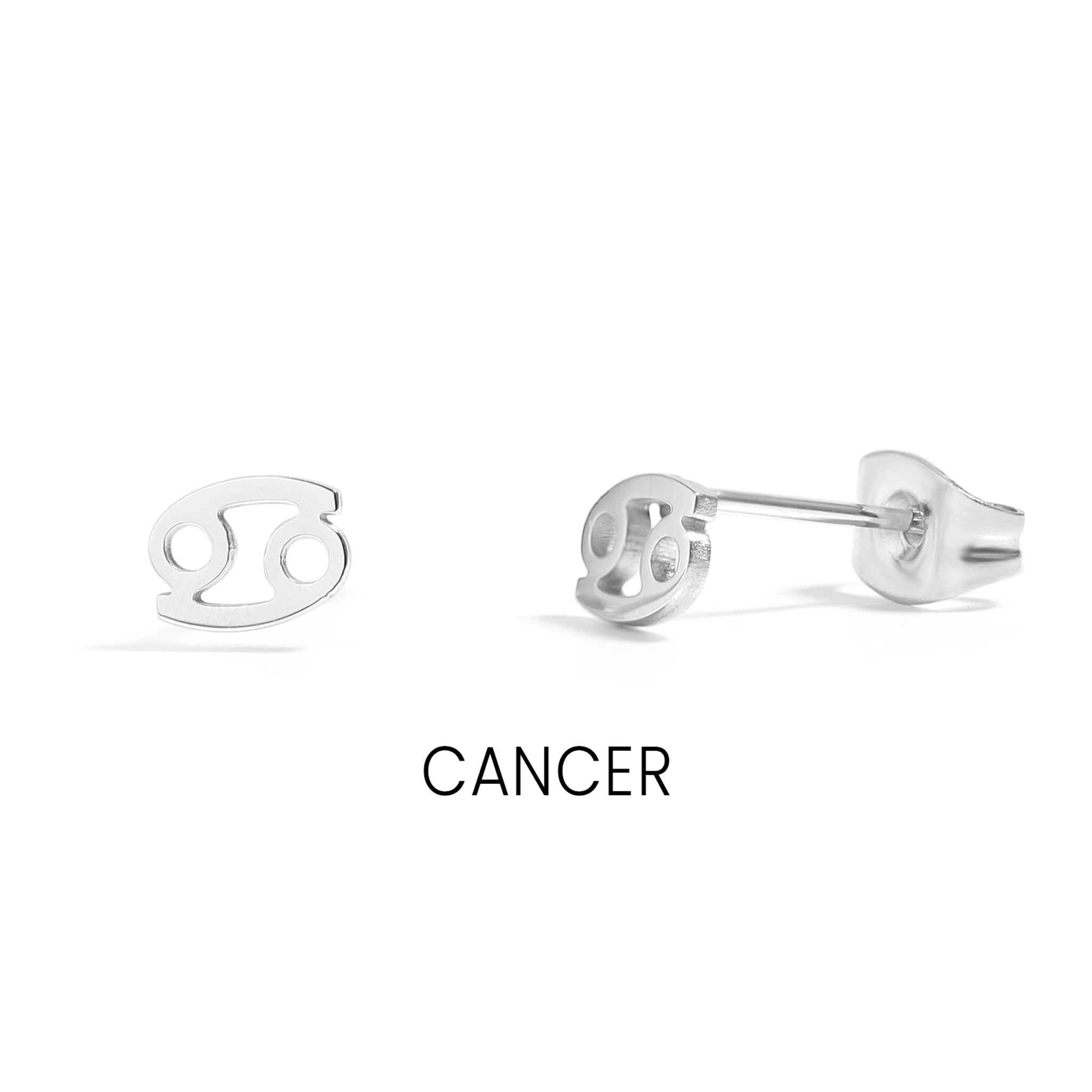 18K Gold PVD Stainless Steel Zodiac Stud Earrings / ERJ0059、mySite、dreamappss