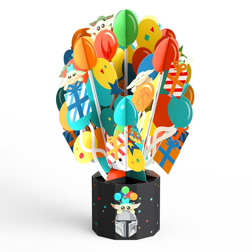 Star Wars™ The Mandalorian™ Galactic Birthday Wishes Card with Mini Bouquet、mySite、solidvoid