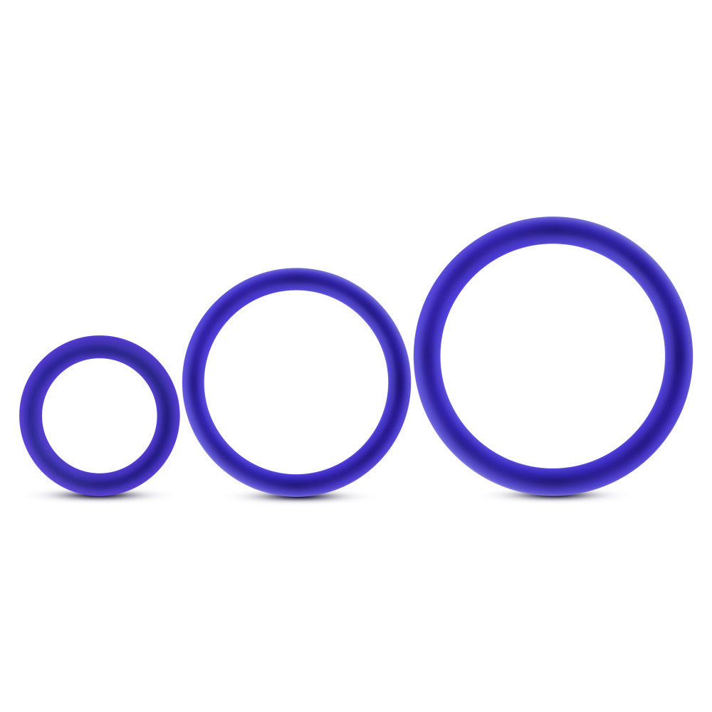 Performance By Blush® | VS4: Indigo Penis Ring Set (3-Sizes) - Made with Puria™ Silicone、mySite、bottomscart