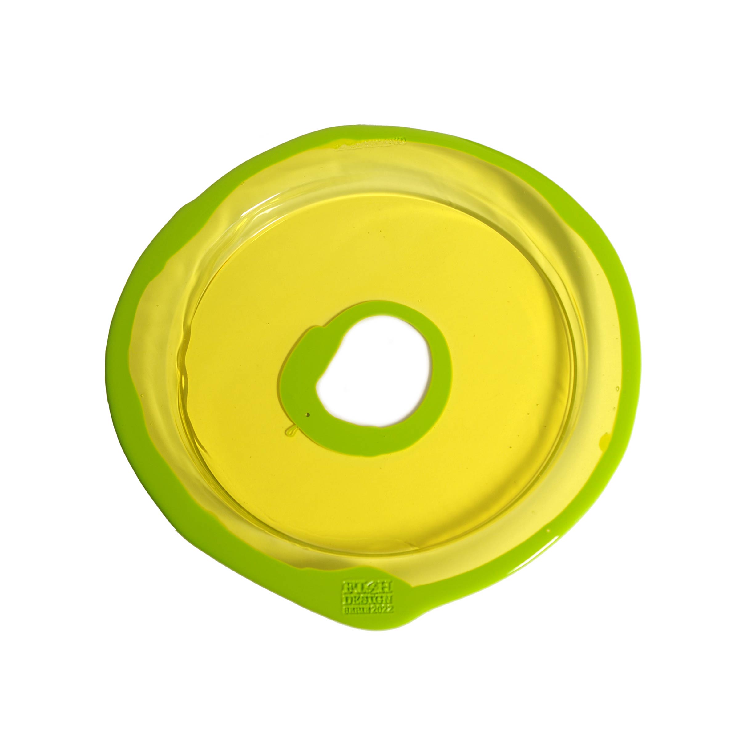 Resin Round Tray TRY-TRAY Clear Yellow and Matt Lime Set of Three by Gaetano Pesce for Fish Design、mySite、neckold