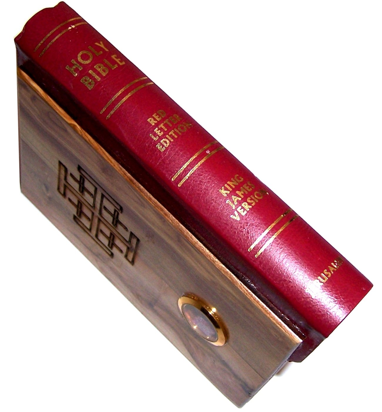  Olive Wood Millennium Bible with 'Incense' ~ Red-letter King James Version of the Old and the New Testament、mySite、elrpsem3k