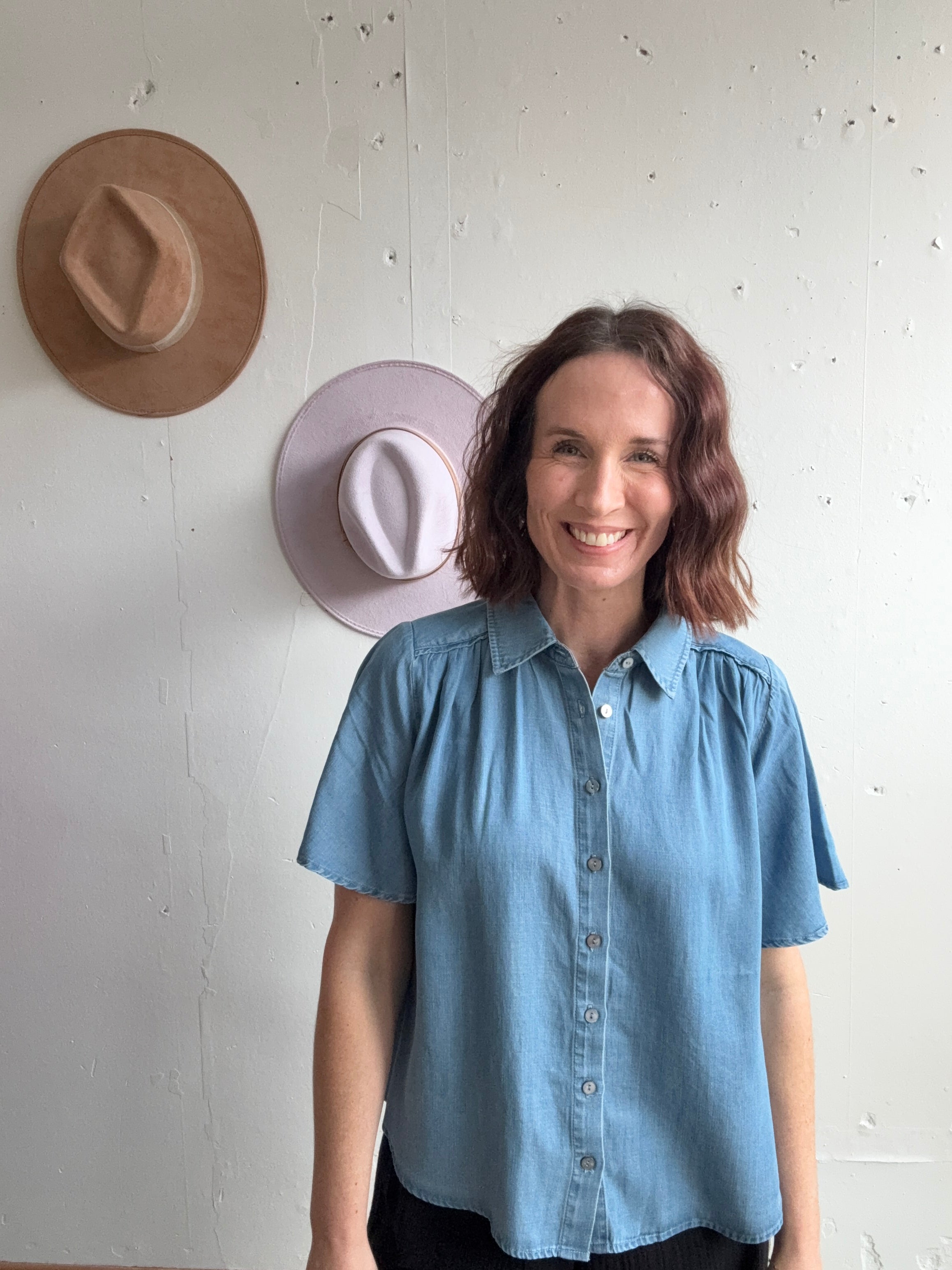 Liverpool 1/2 Sleeve Shirred Woven Blouse、mySite、garagedoors4me