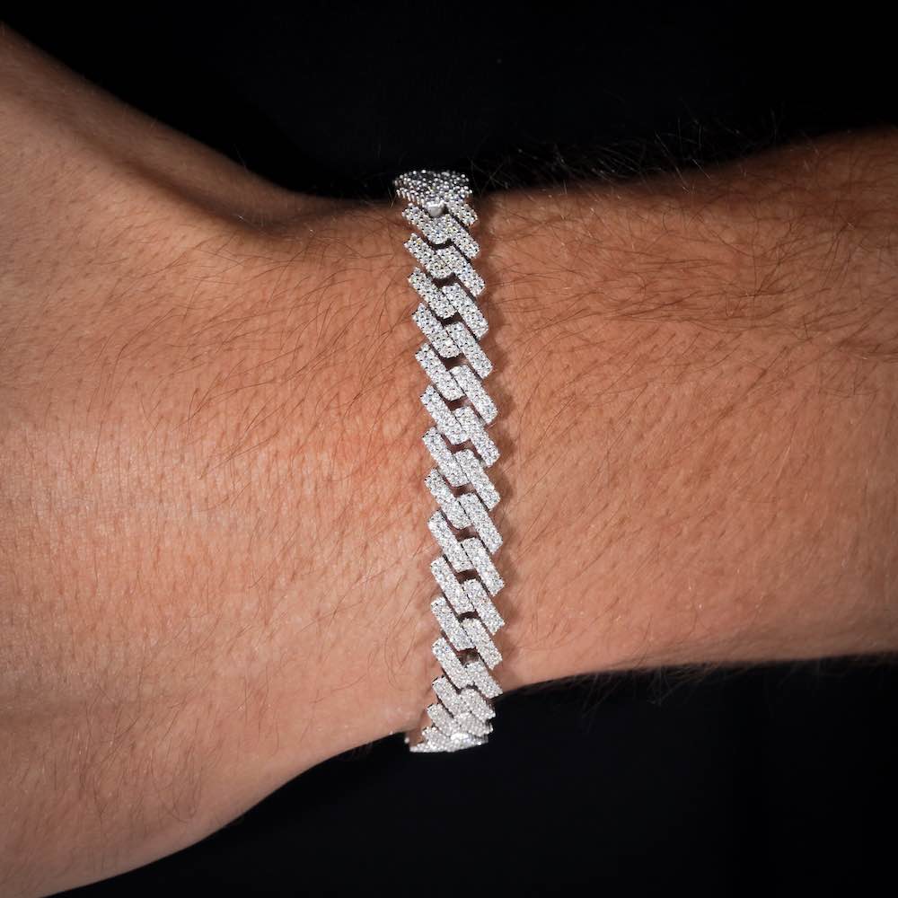 10MM Moissanite Cuban Link Bracelet 14K Gold、mySite、hinf8tx79