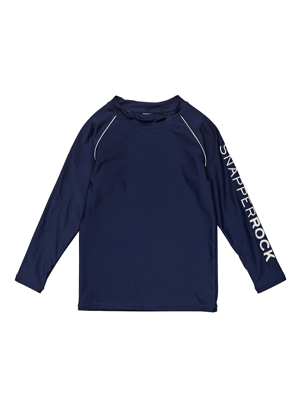 Snapper Rock Boys' Navy Sustainable Long Sleeve Rash Guard (Toddler, Little Kid, Big Kid)、mySite、noshort