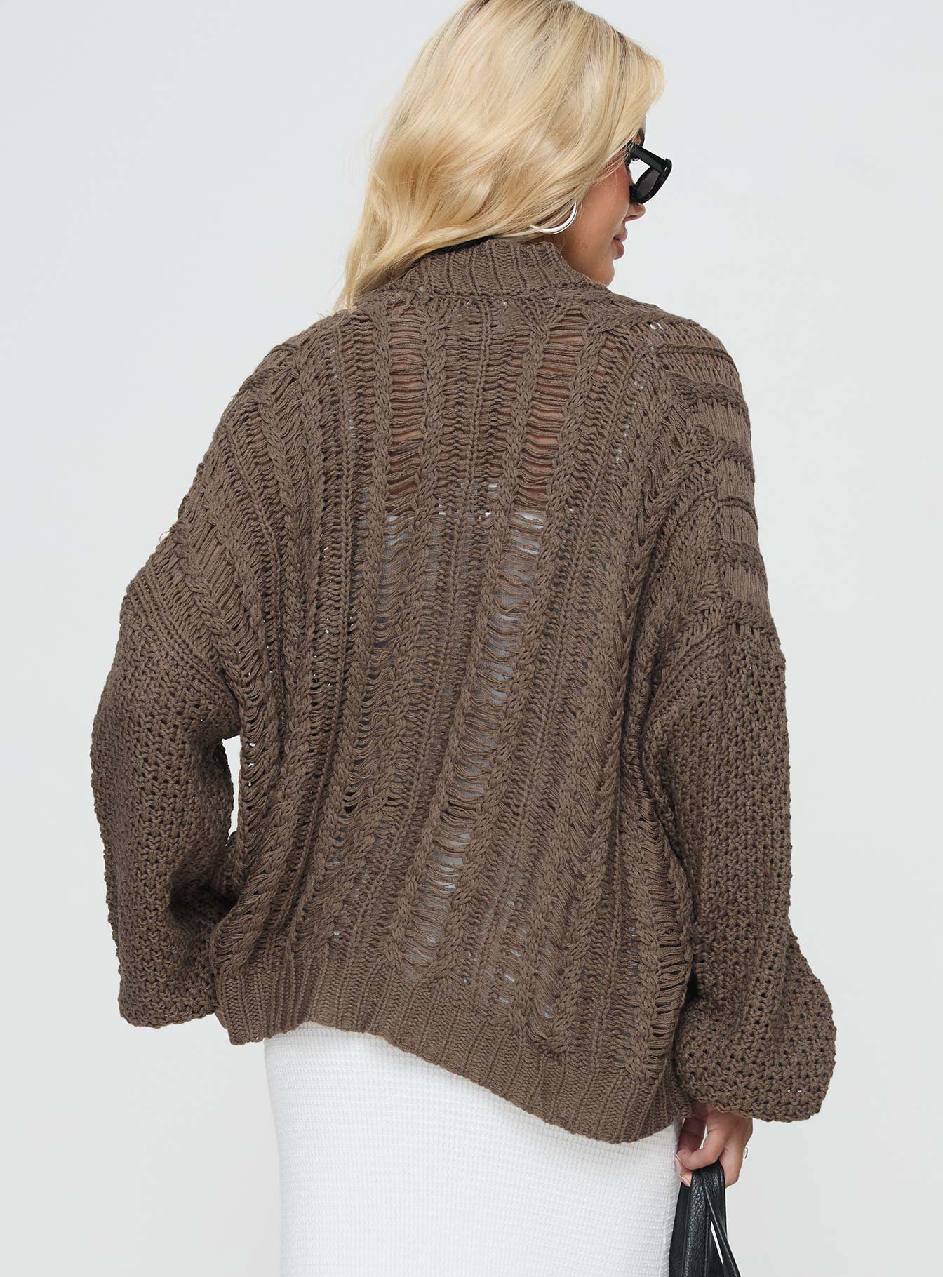 Abner Cable Cardigan Brown、mySite、solidvoid