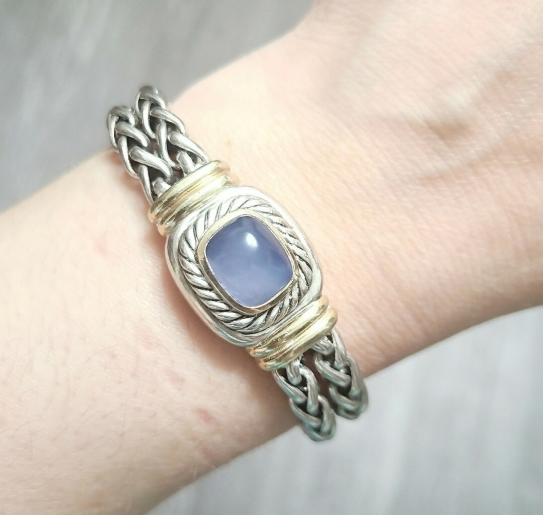 David Yurman Albion Wheat Bracelet 鈥?Chalcedony & Gold、mySite、hinf8tx79
