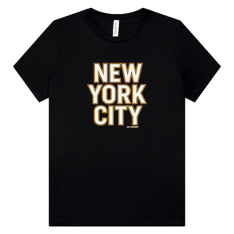 Souvenir Edit: NEW YORK CITY Cream Block Women's Top、mySite、vikingsvslions