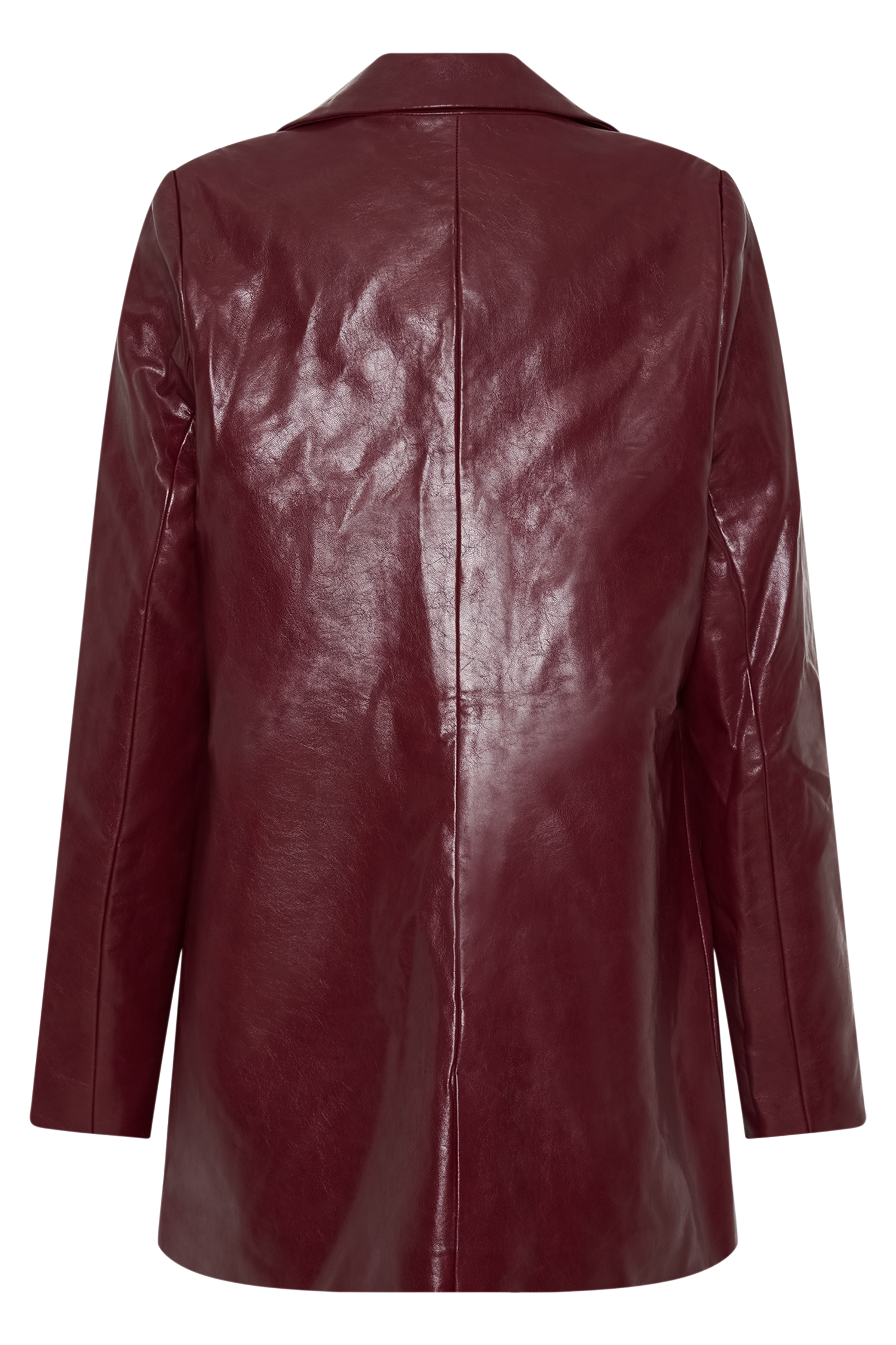 Deborah Faux Leather Coat - Cherry Red、mySite、solidvoid