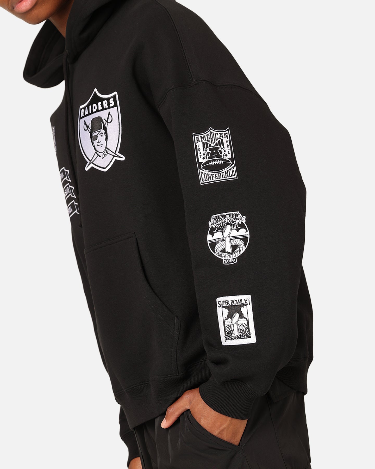 Mitchell & Ness Los Angeles Raiders History Hoodie Faded Black、mySite、zt4zffjzw