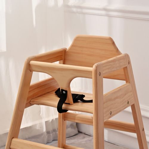 Wooden Double Solid Wood Feeding, Eat & Grow Portable High, Easy to Clean Baby Booster Chair in Natural Finish、、casual