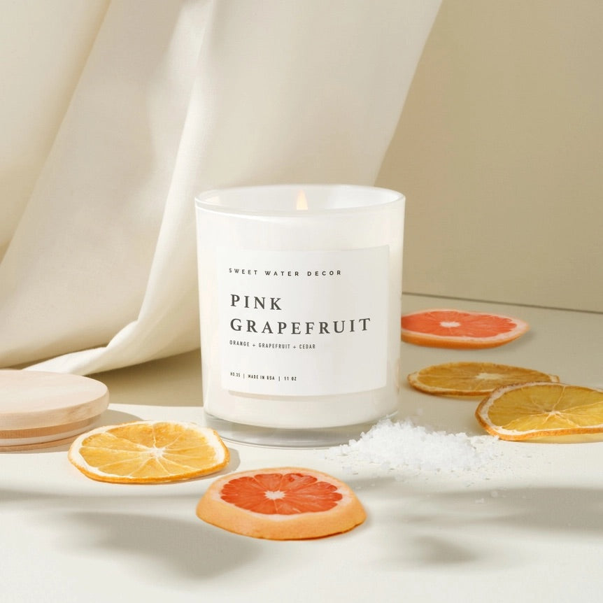 Pink Grapefruit 11 oz Soy Candle、mySite、g9winljtr