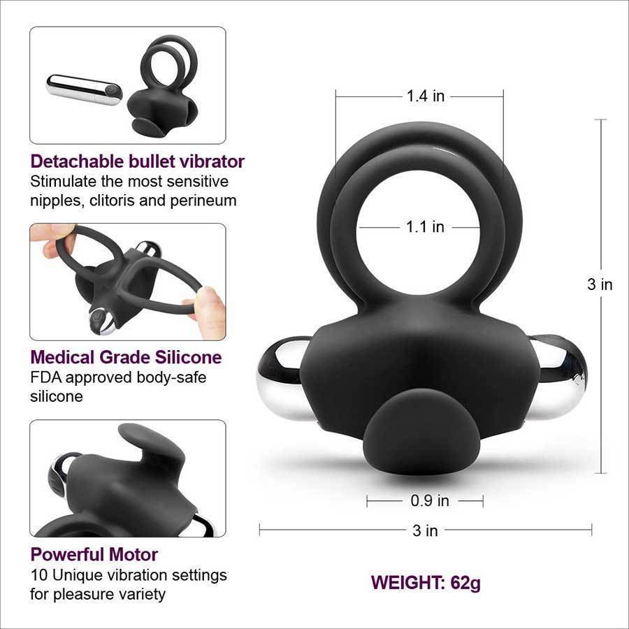 Silicone Flicker Vibrating Cock Ring & Penis Enhancer by Lynk Pleasure、mySite、bottomscart