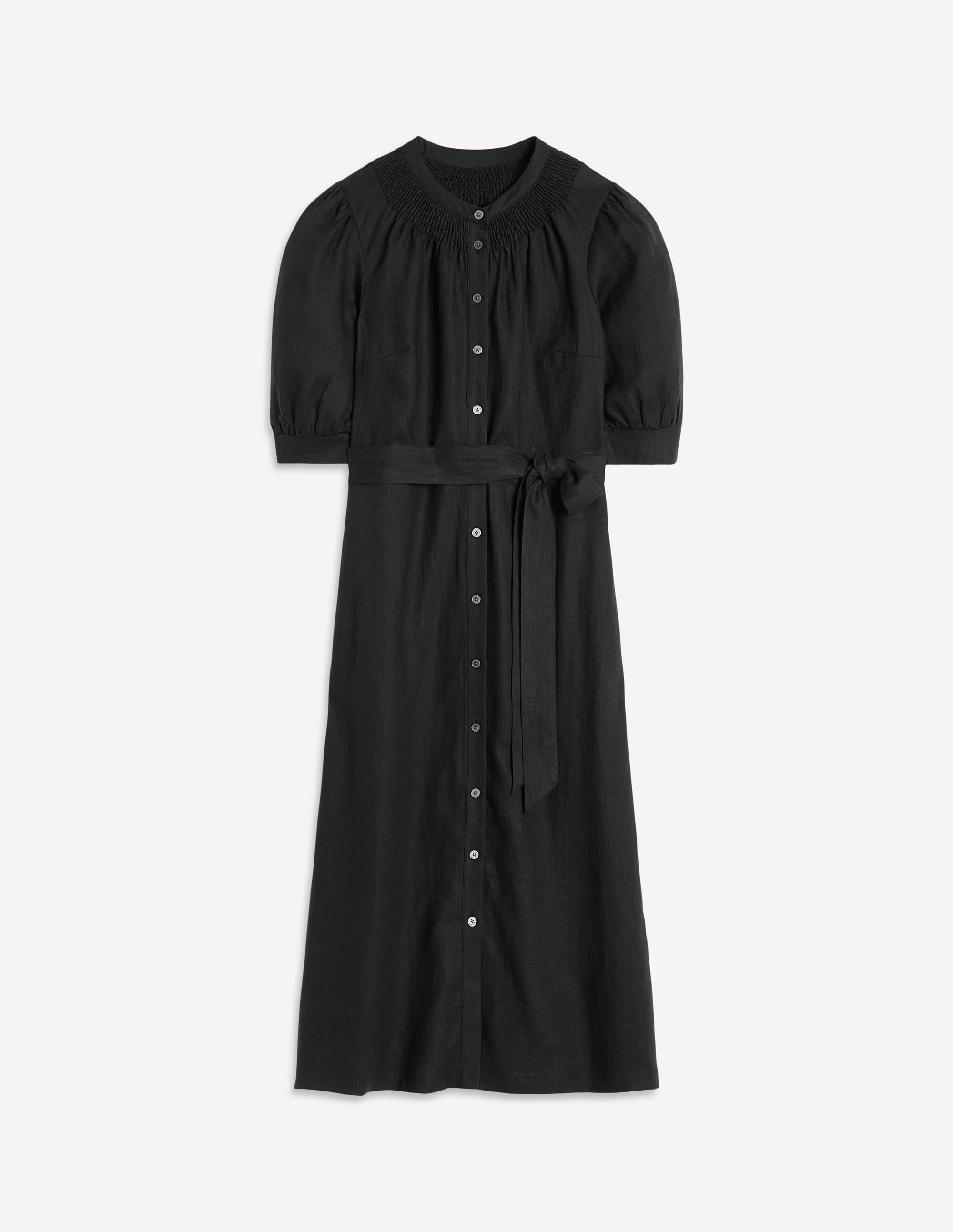  Ada Linen Midi Dress-Black、mySite、ashleygrahame