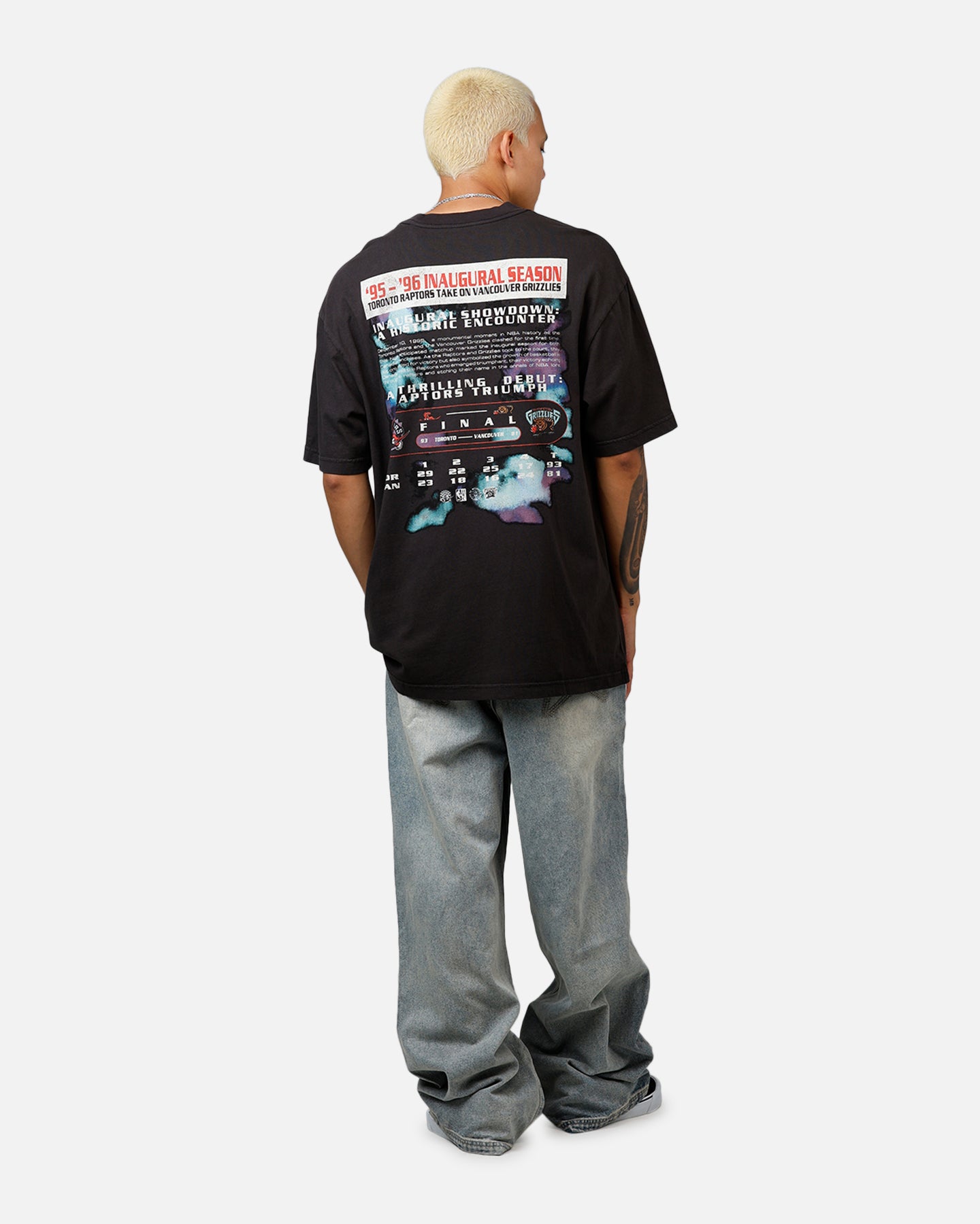 Mitchell & Ness Opening Night T-Shirt Overdyed Black、mySite、zt4zffjzw