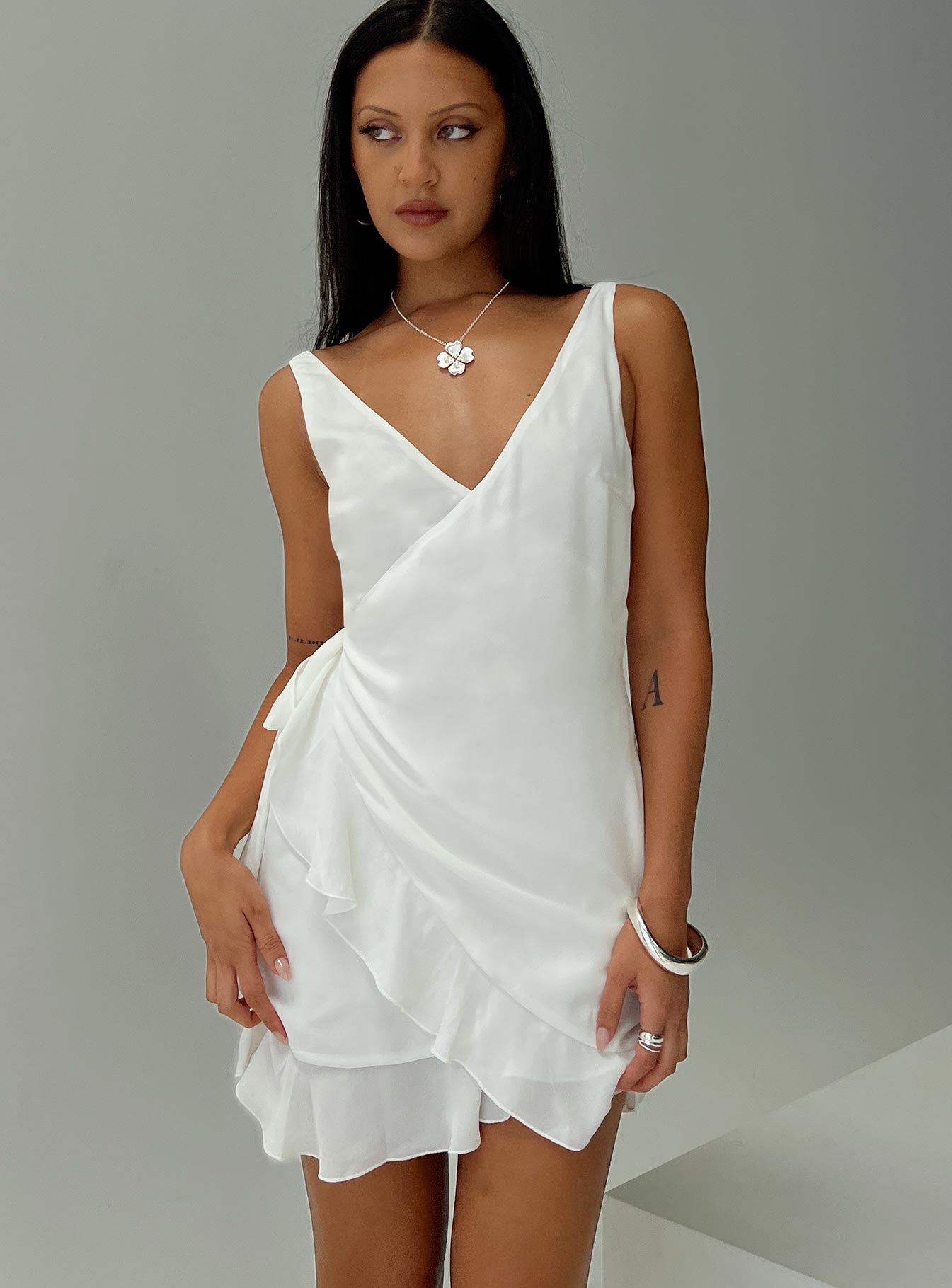 Sabelle Mini Dress White、mySite、solidvoid