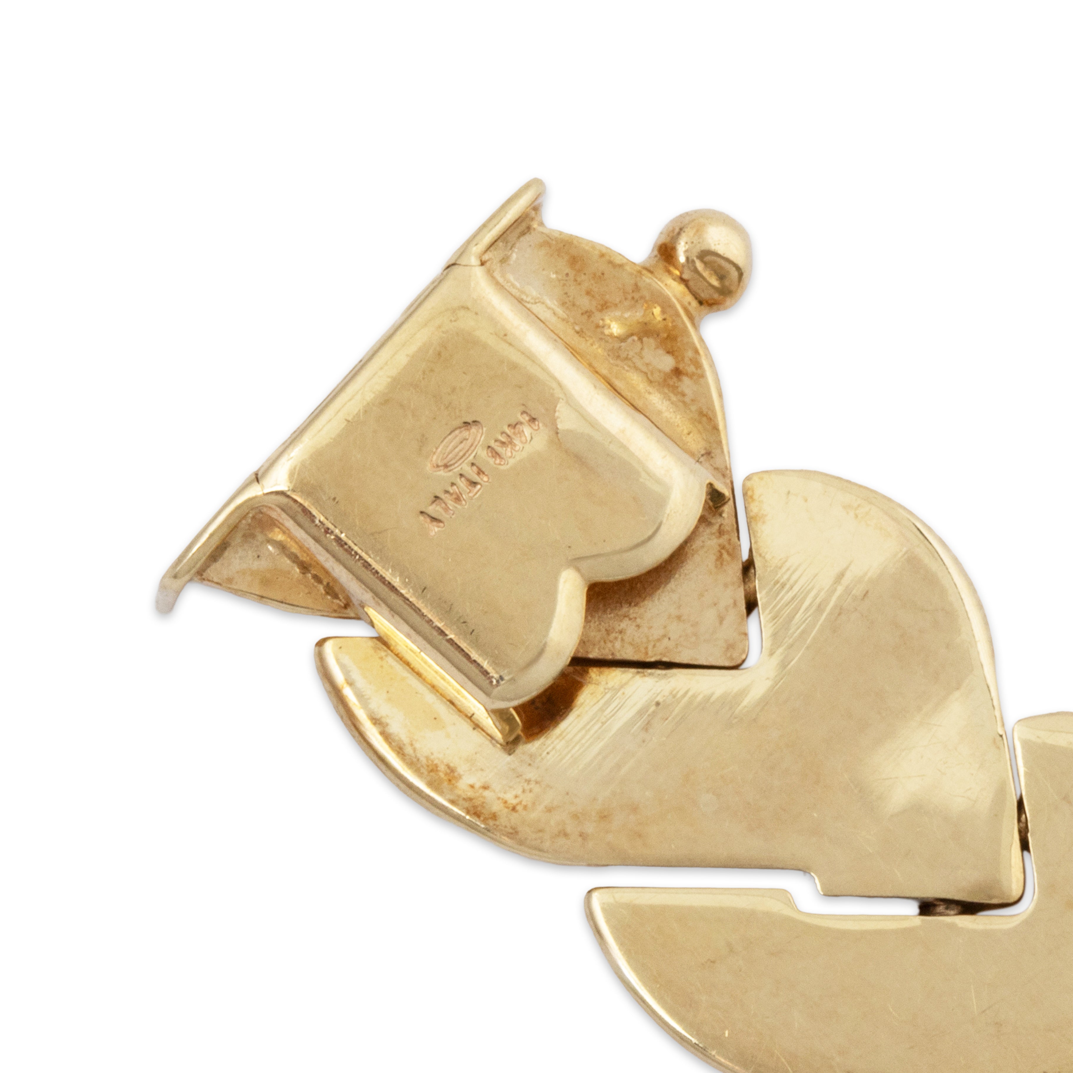 Vintage 14k Yellow Gold Chevron Link Bracelet 7、mySite、hinf8tx79