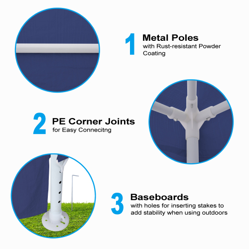 10'x10' Party Tent Outdoor Heavy Duty Gazebo Wedding Canopy + 4 Removable Walls、、eastwooduniform