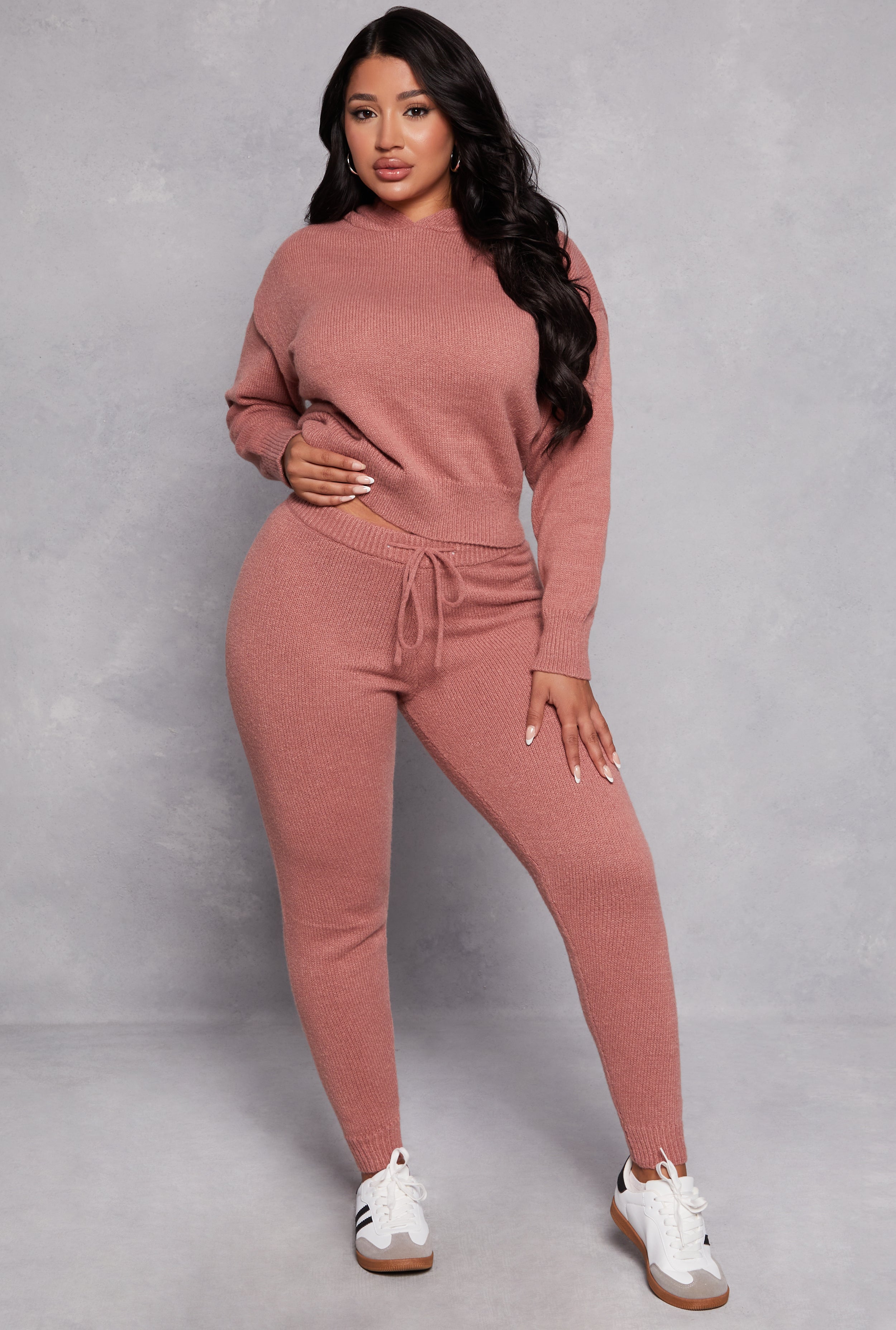 Brushed Knit Drawstring Joggers、mySite、camillekostekn