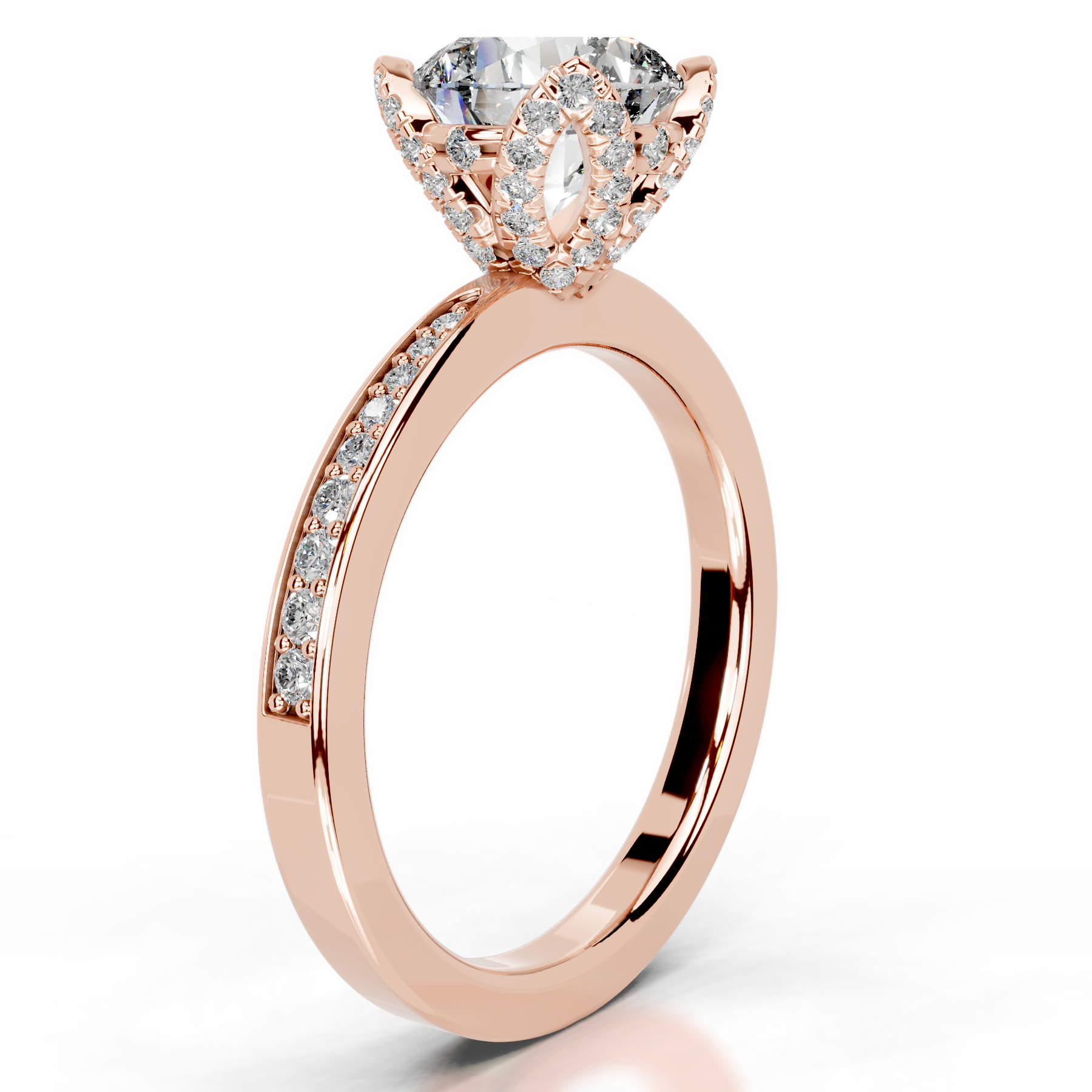 Daria Lab Grown Diamond Ring (1.85 Carat) -14K Rose Gold、mySite、hinf8tx79