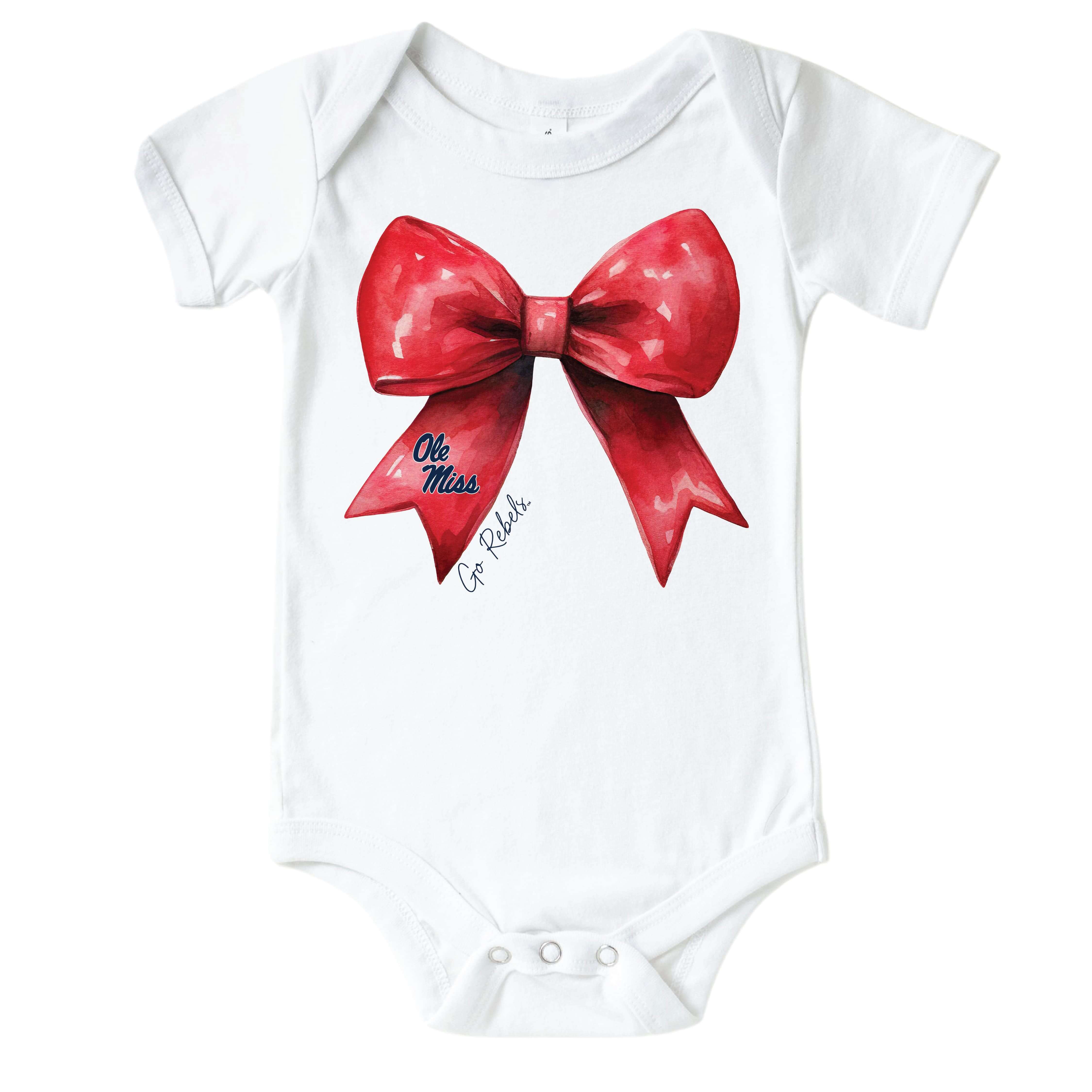  University of Mississippi | Footballs & Bows Graphic Bodysuit、mySite、layawaytickets