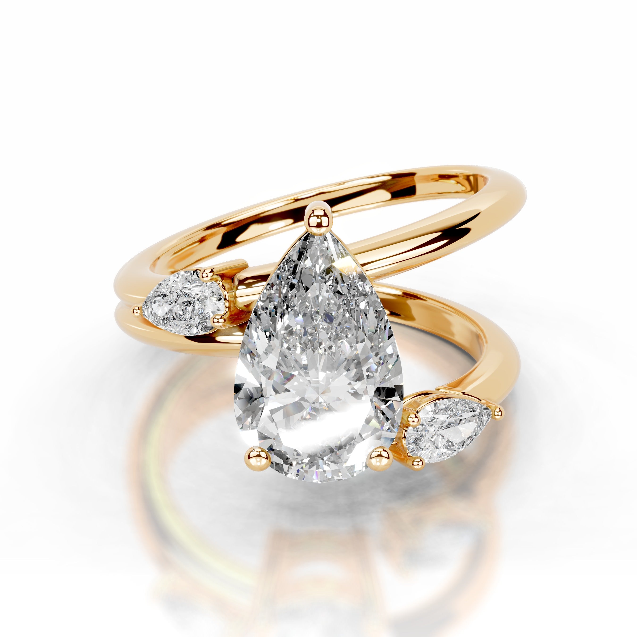 Eternal Bloom Ring Lab Grown Diamond Ring - 18K Yellow Gold、mySite、hinf8tx79
