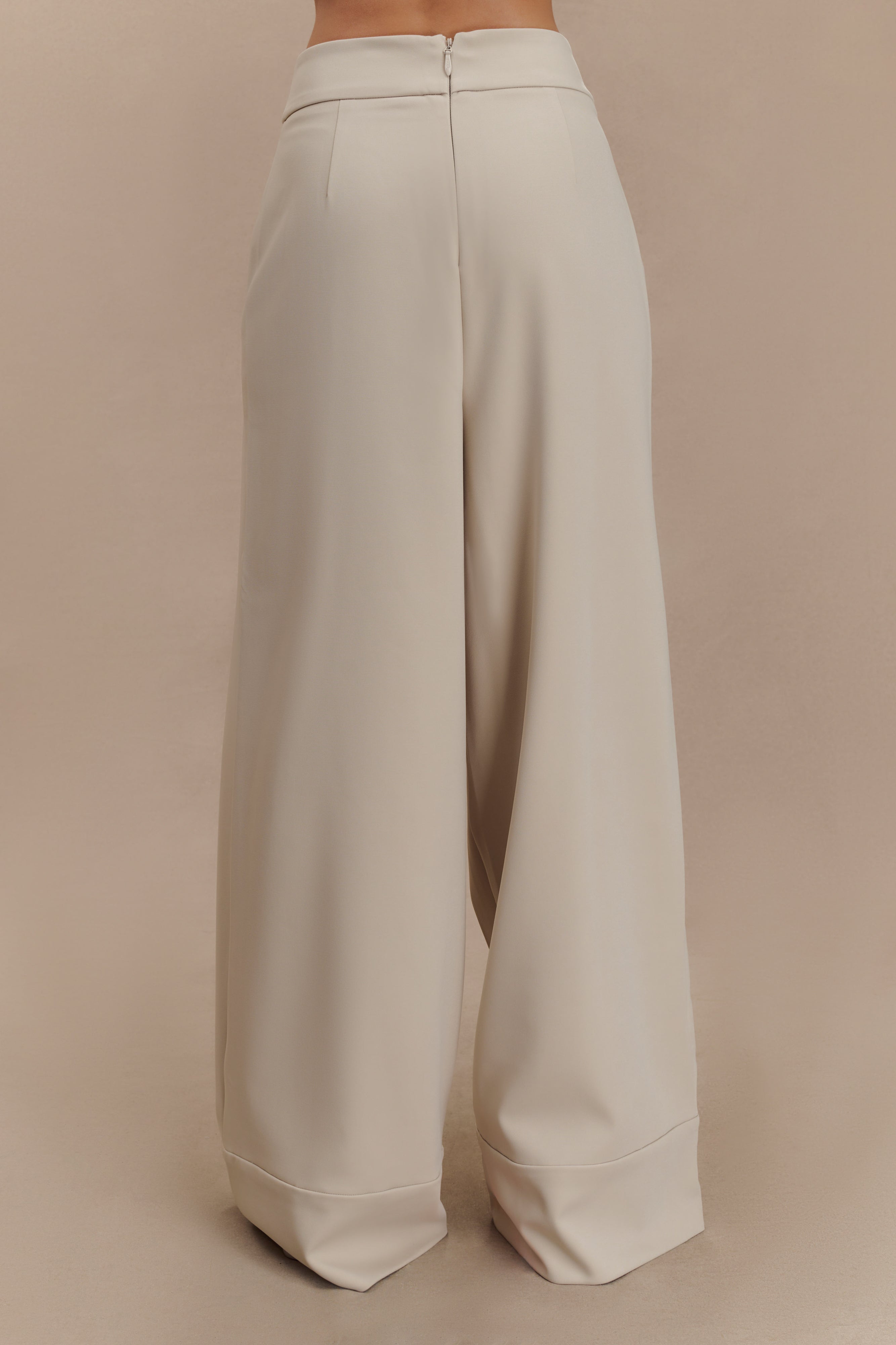 Katarina Wide Leg Suiting Pants - Sand、mySite、solidvoid