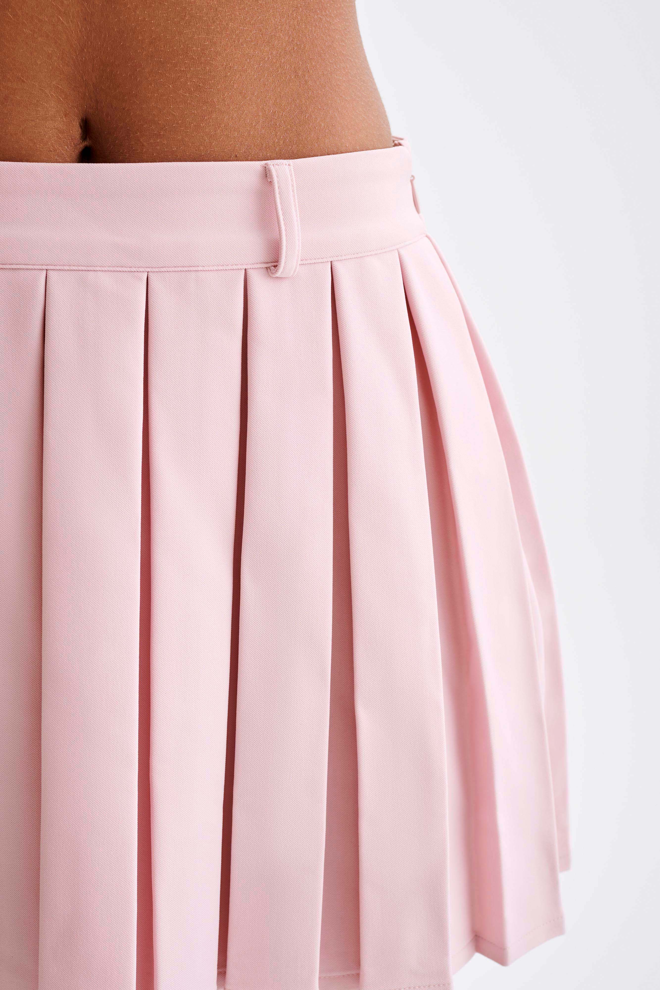 Mura Pleated Mini Skirt - Baby Pink、mySite、solidvoid