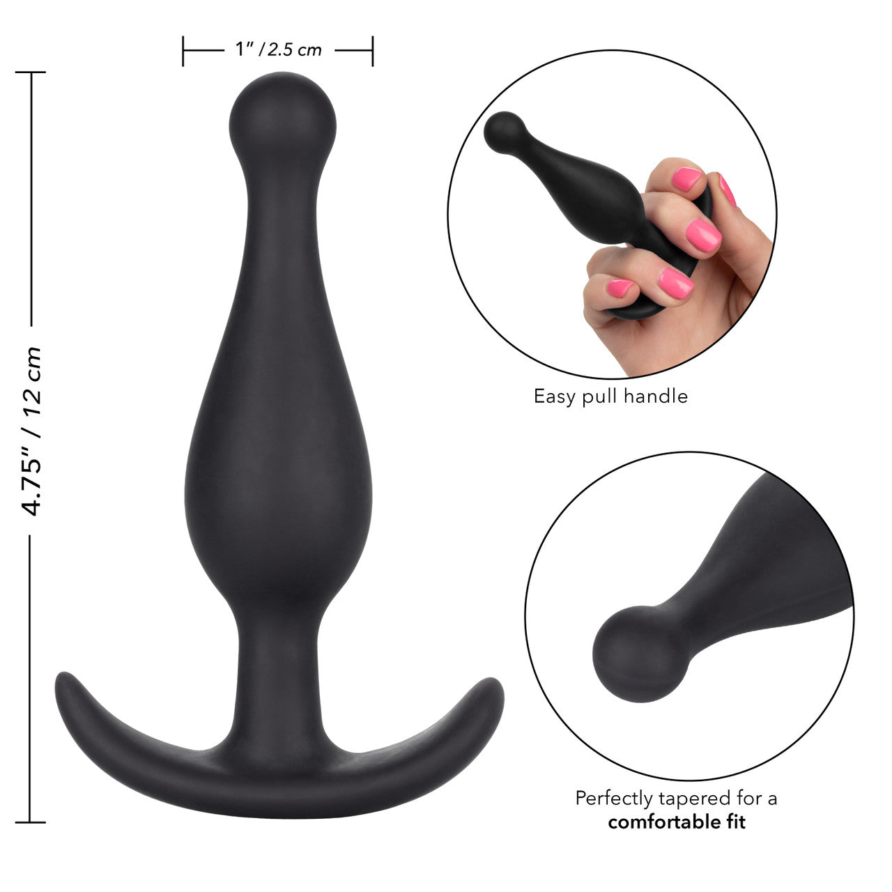 Booty Call Butt Plug Probe | Black | Flexible | Easy Pull Handle | Slim Fit、mySite、bottomscart