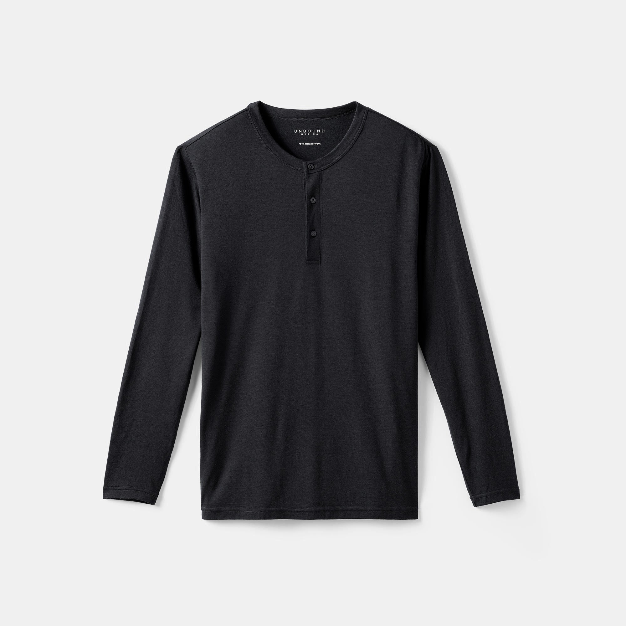 Men's Long Sleeve Merino Henley、mySite、noshort