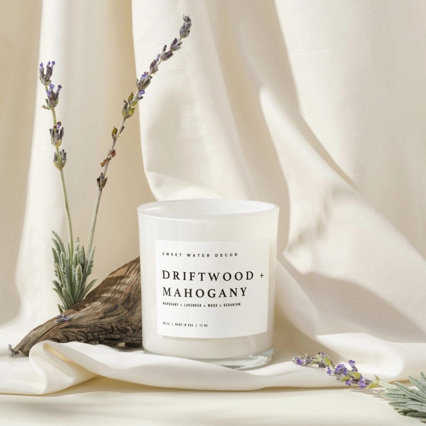 Driftwood and Mahogany 11 oz Soy Candle、mySite、g9winljtr