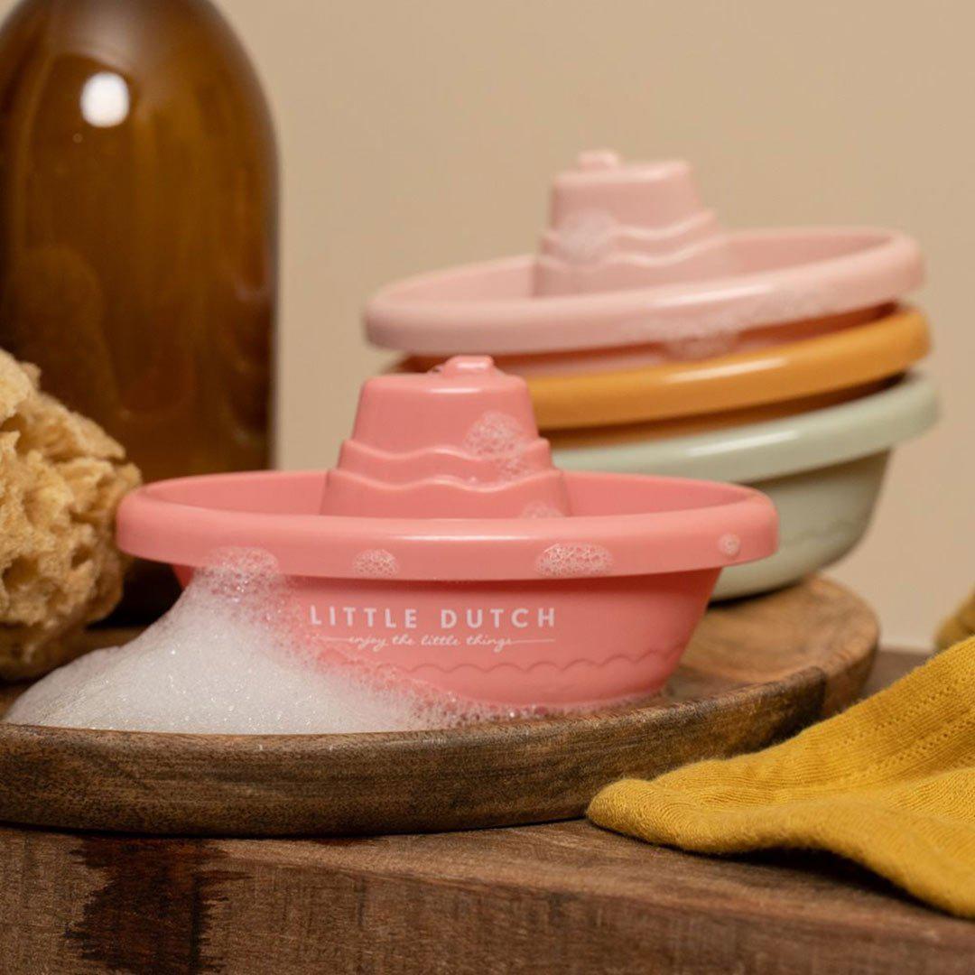  Little Dutch Stackable Bath Boats - Pink、mySite、merchandisen