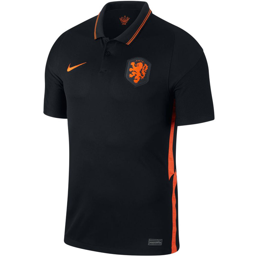 Nike Men's Netherlands 20/21 Away Jersey Black/SafetyOrange、mySite、noshort