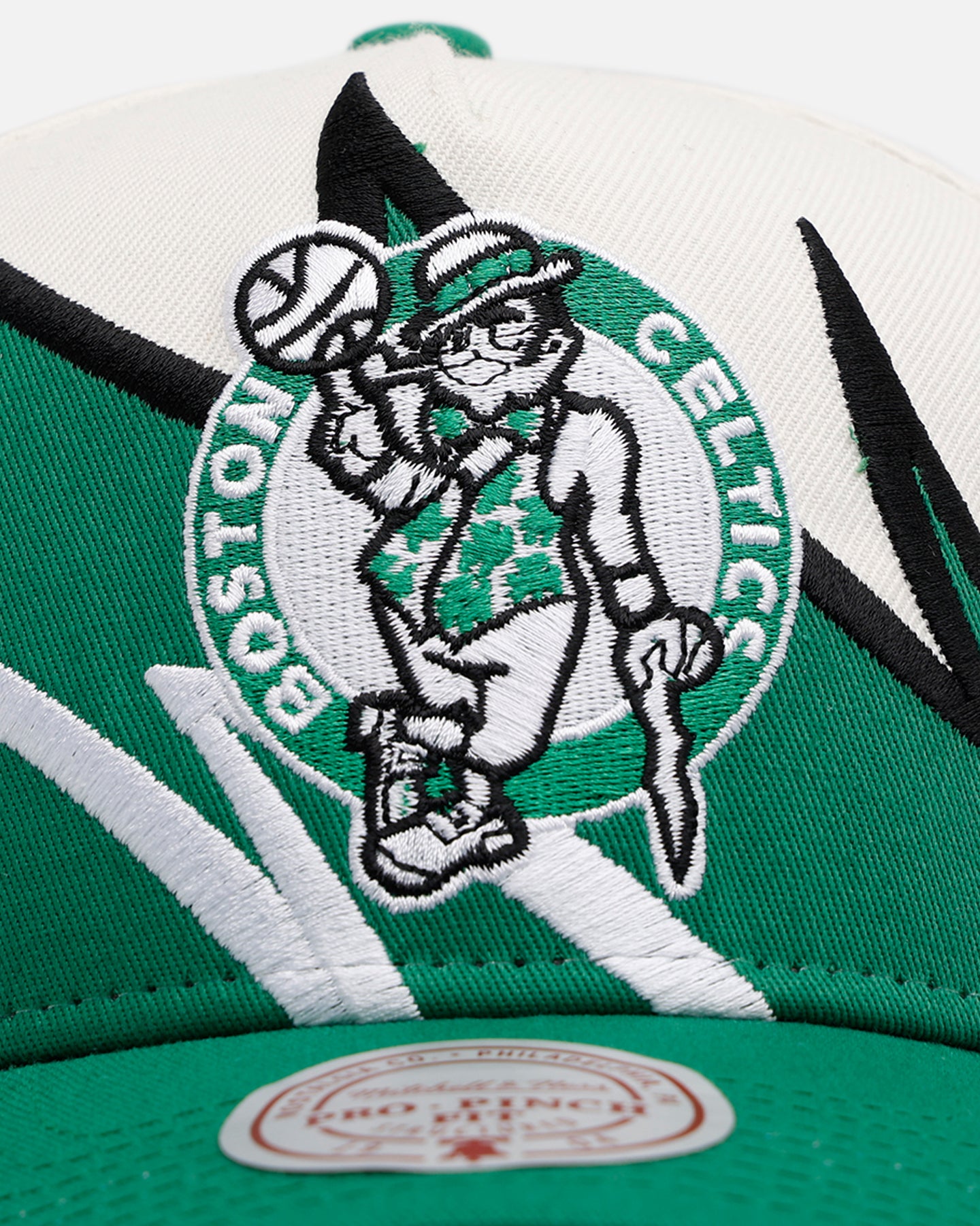 Mitchell & Ness Boston Celtics 'Shark Tooth' Pro Pinch Snapback Cream/Green、mySite、zt4zffjzw