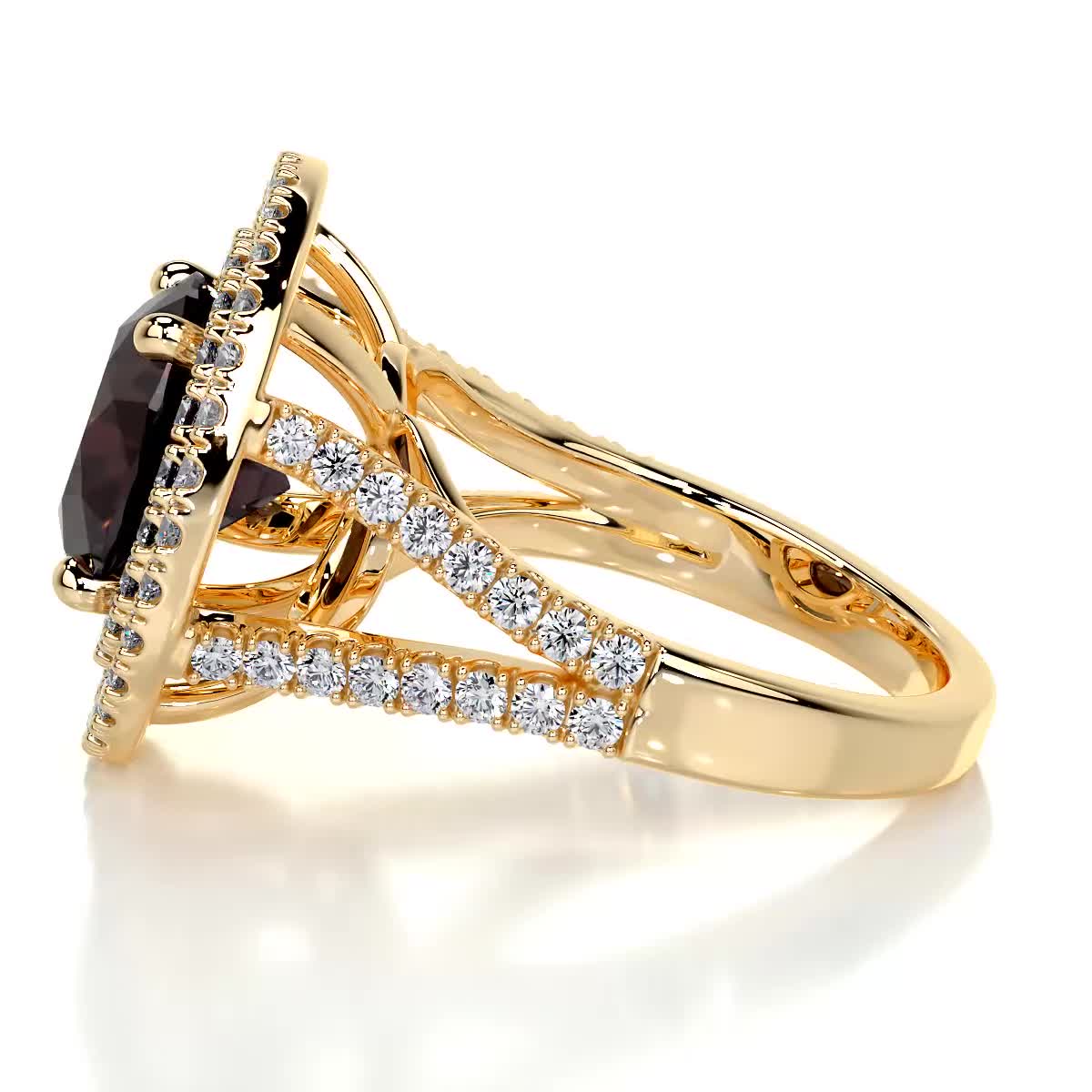 Naomi Gemstone & Diamonds Ring (5 Carat) -18K Yellow Gold、mySite、hinf8tx79