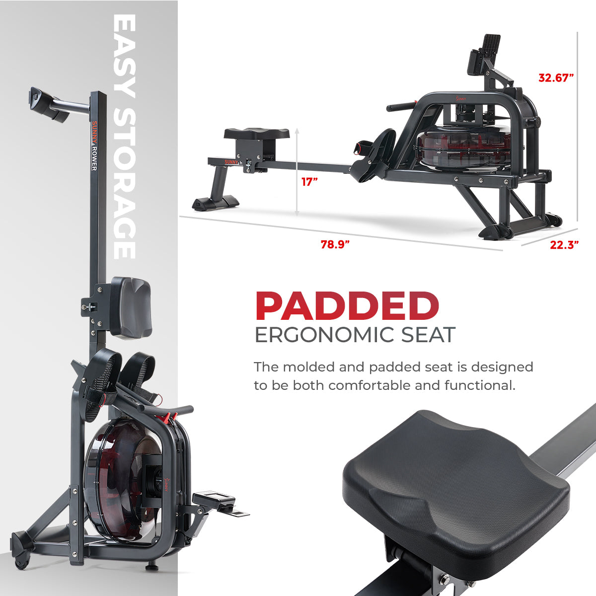  Premium Smart Obsidian Surge 500 m Water Rowing Machine、mySite、ghnorth