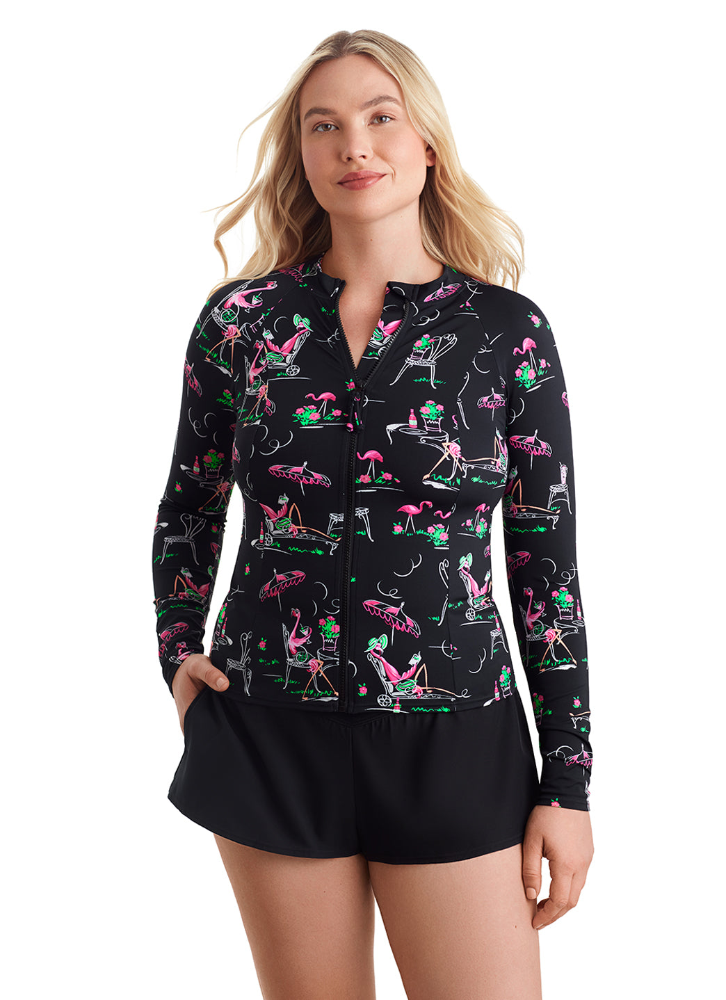 Shape Solver SPORT Women's Flamingo Hotel Sunshirt、mySite、noshort