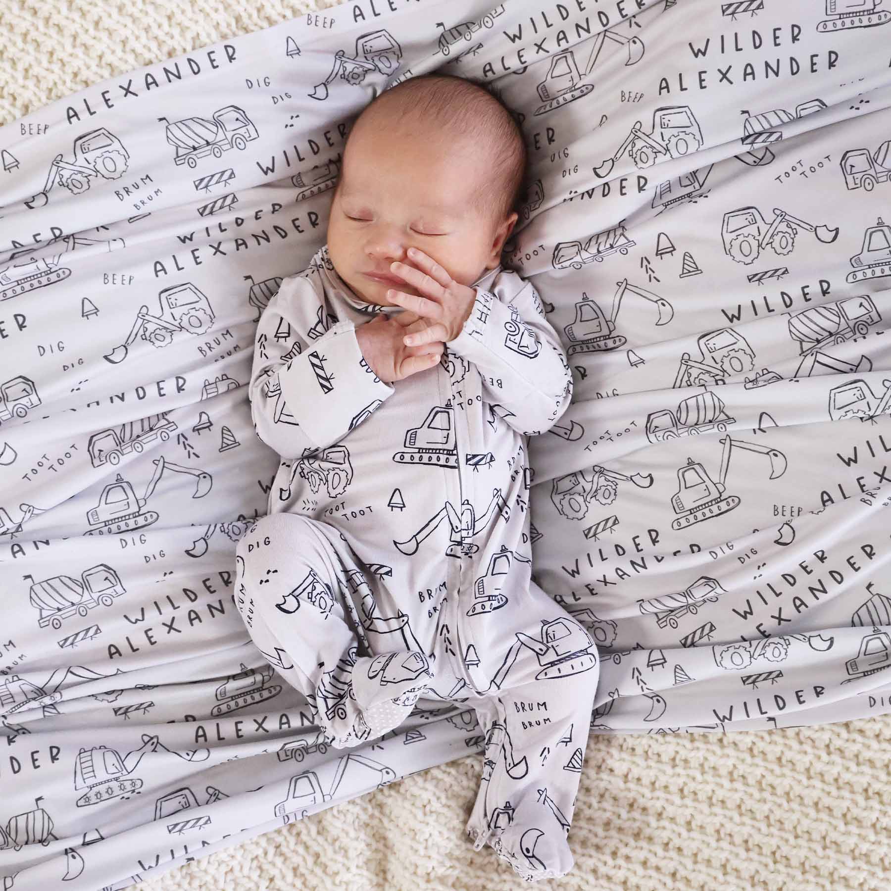  Doodle Dozers Personalized Swaddle Blanket、mySite、layawaytickets