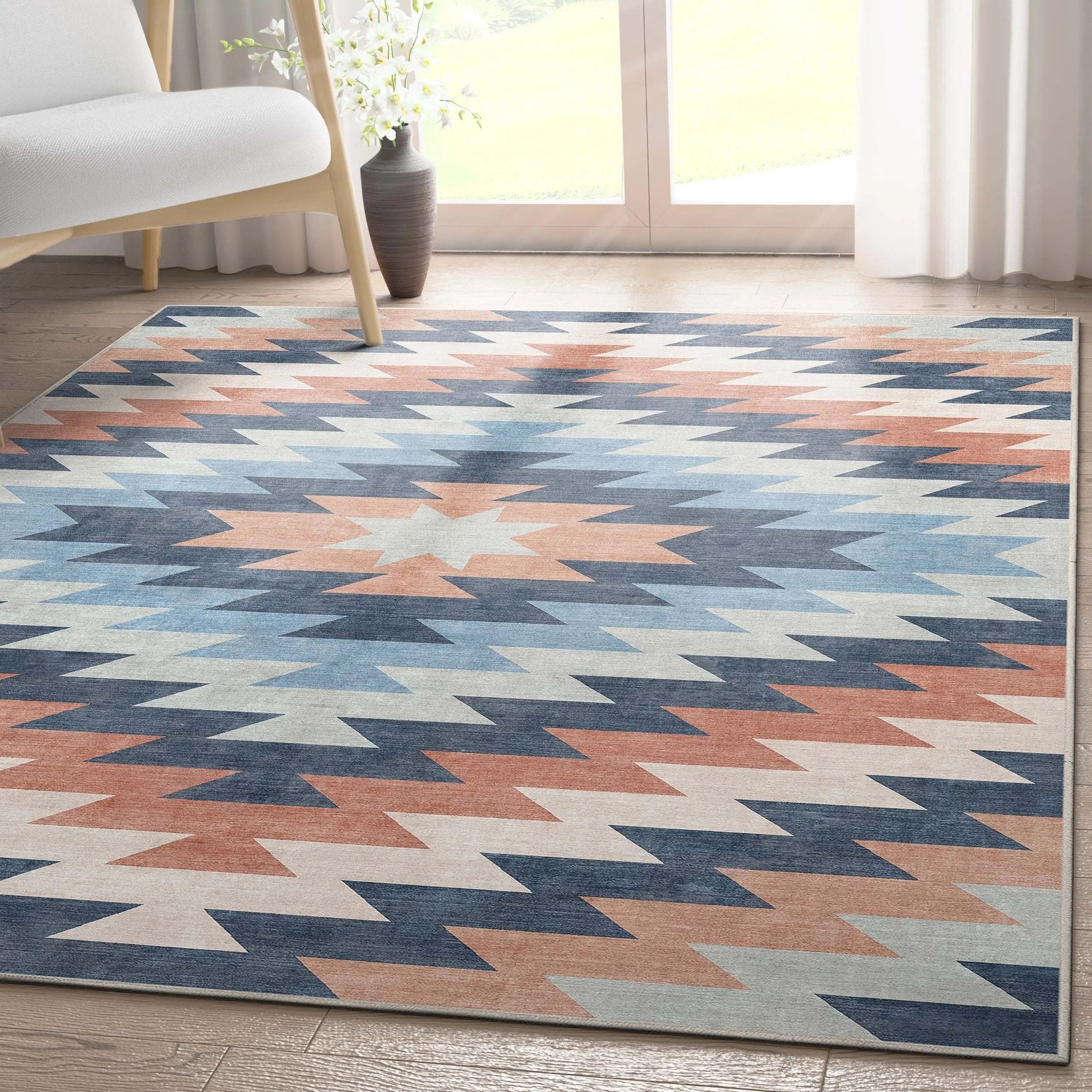 Albuquerque Southwestern Medallion Flat-Weave Rug、mySite、gigharbornorthrealestate