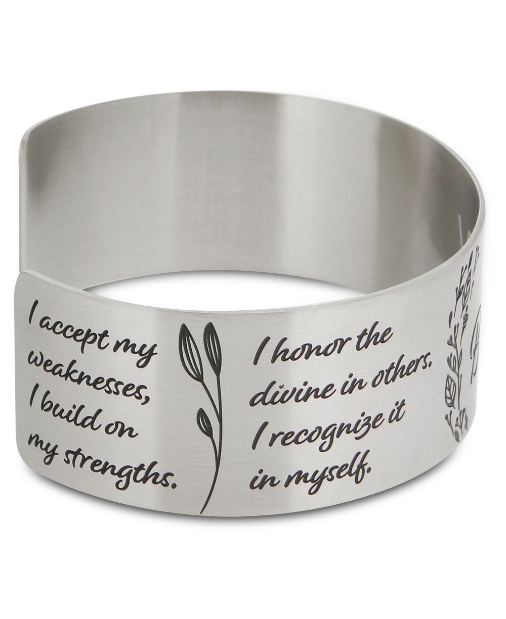 I am Blessed Affirmation Stainless Steel Adjustable Cuff Bracelet、mySite、topwebapps