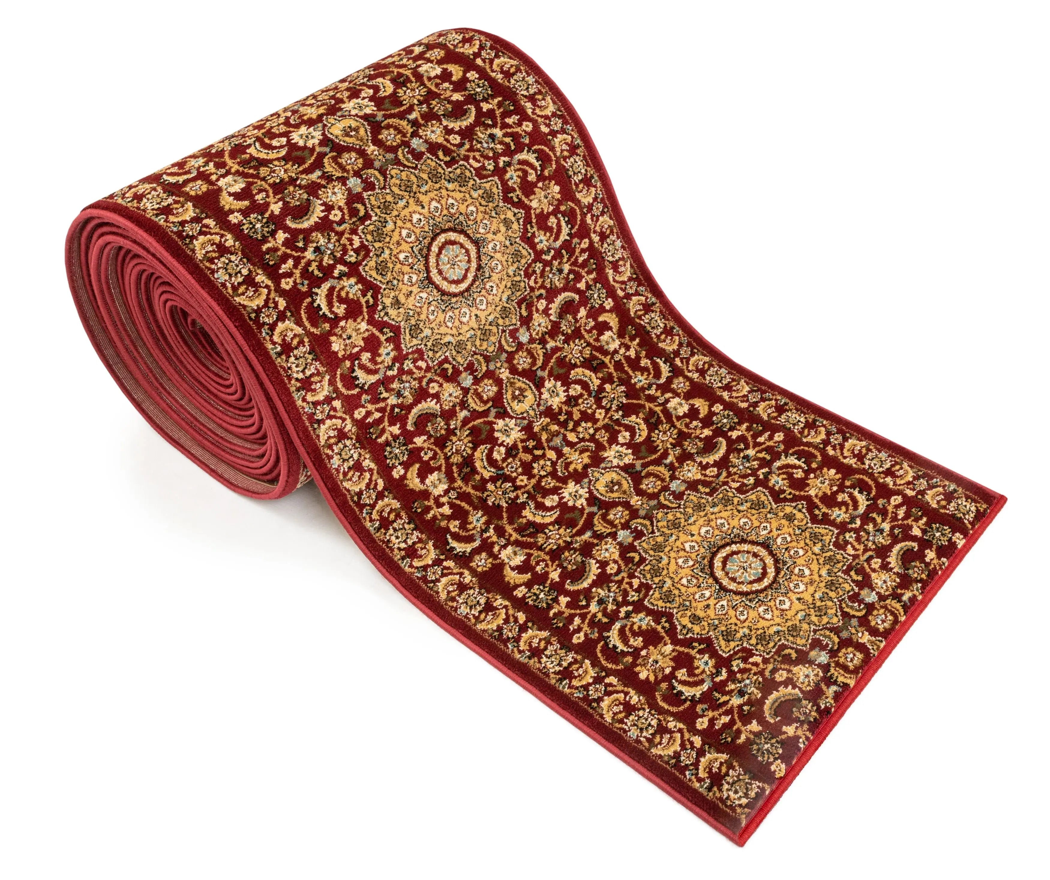 Aviva Custom Size Runner Traditional Red Choose Your Width x Choose Your Length Hallway Runner Rug、mySite、gigharbornorthrealestate