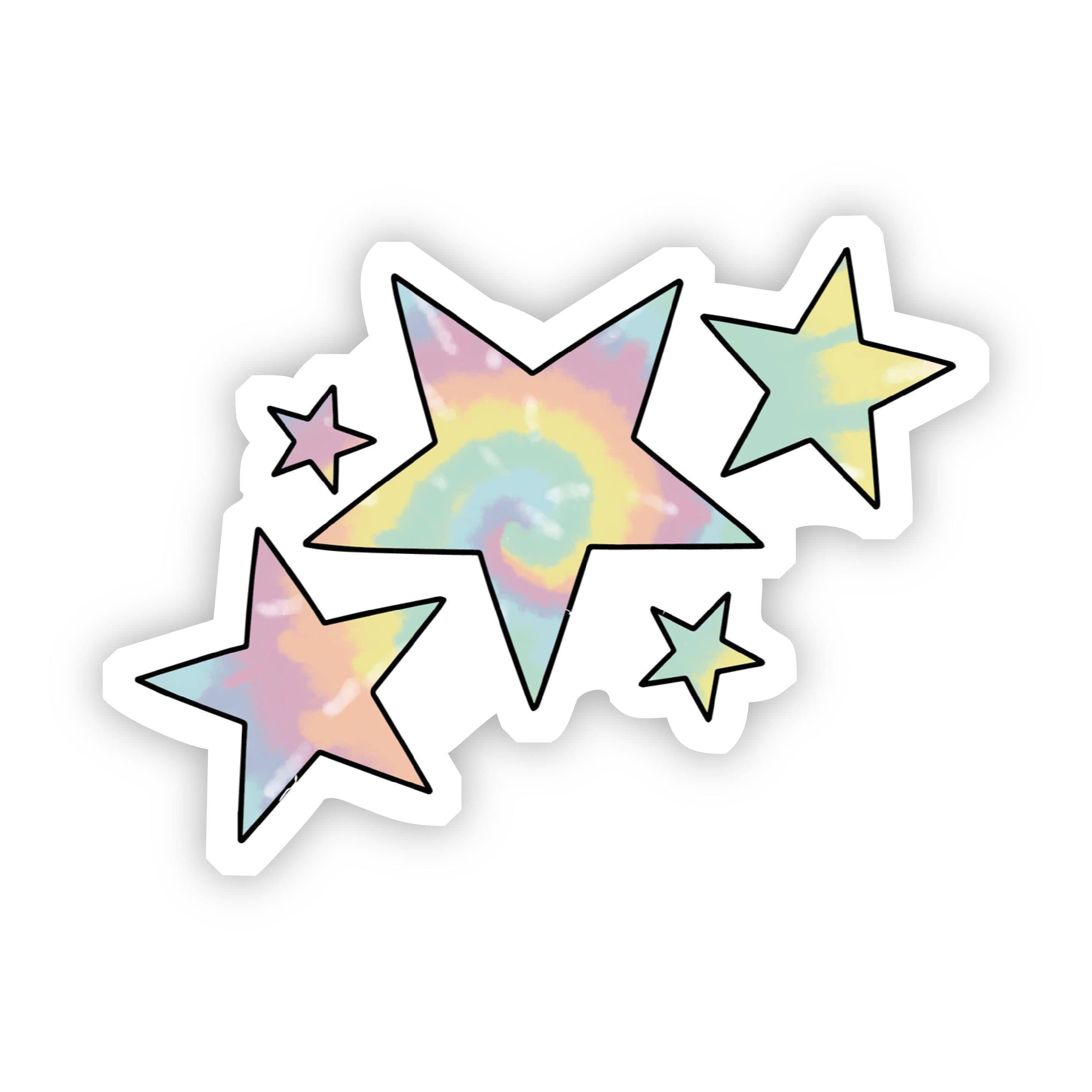  Tie Dye Stars Aesthetic Sticker、mySite、elrpsem3k