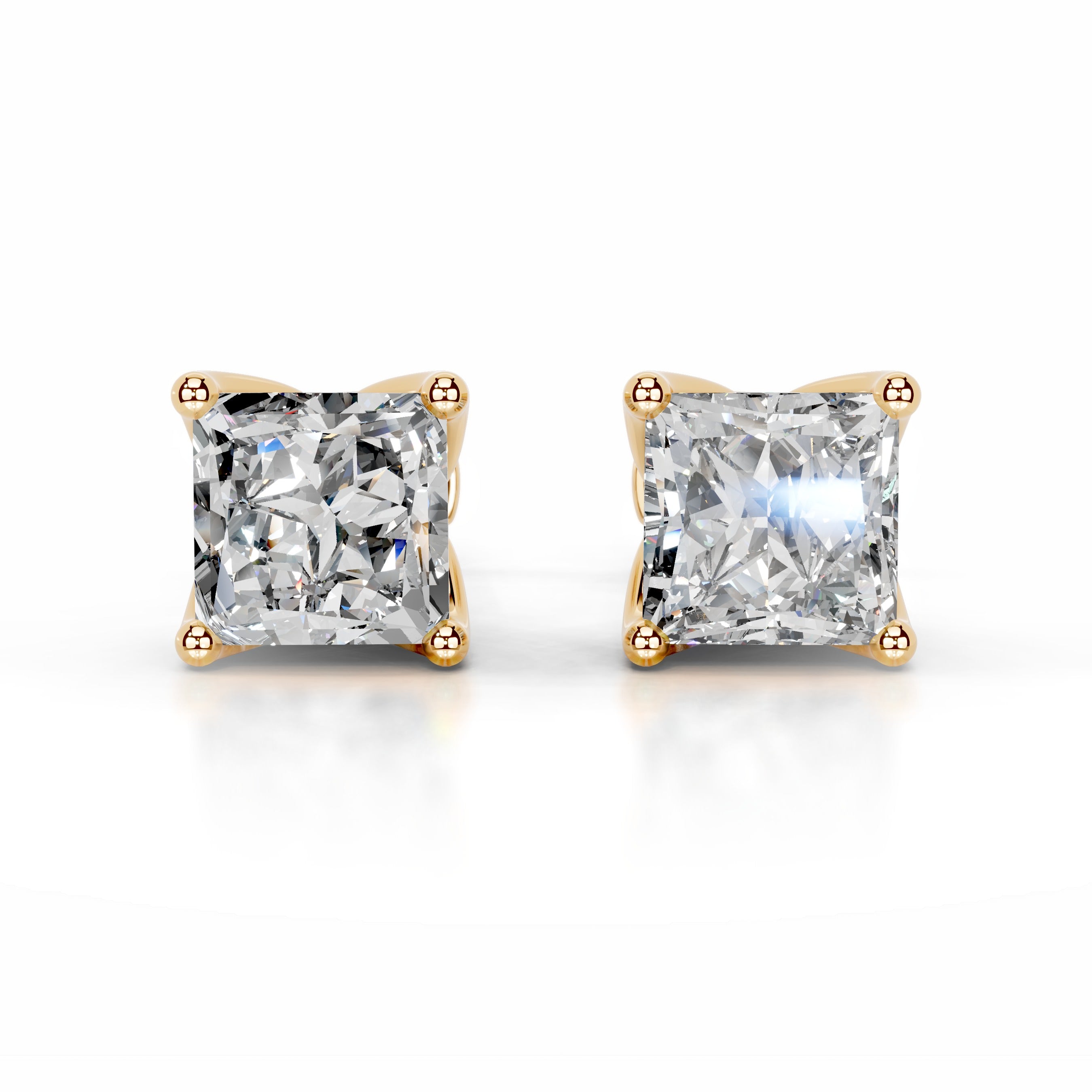 Doris Diamond Studs Earrings - 18K Yellow Gold、mySite、hinf8tx79