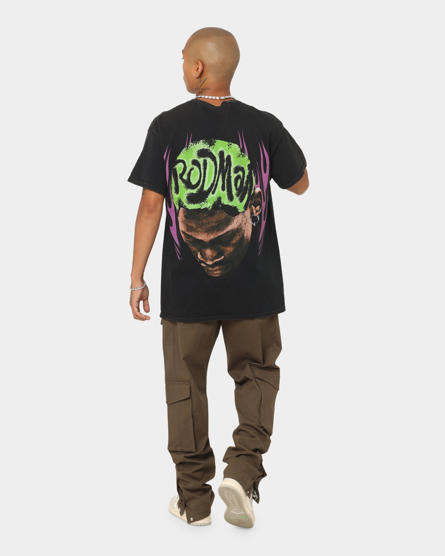 Rodman Brand Metal Logo Vintage T-Shirt Black Wash、mySite、zt4zffjzw