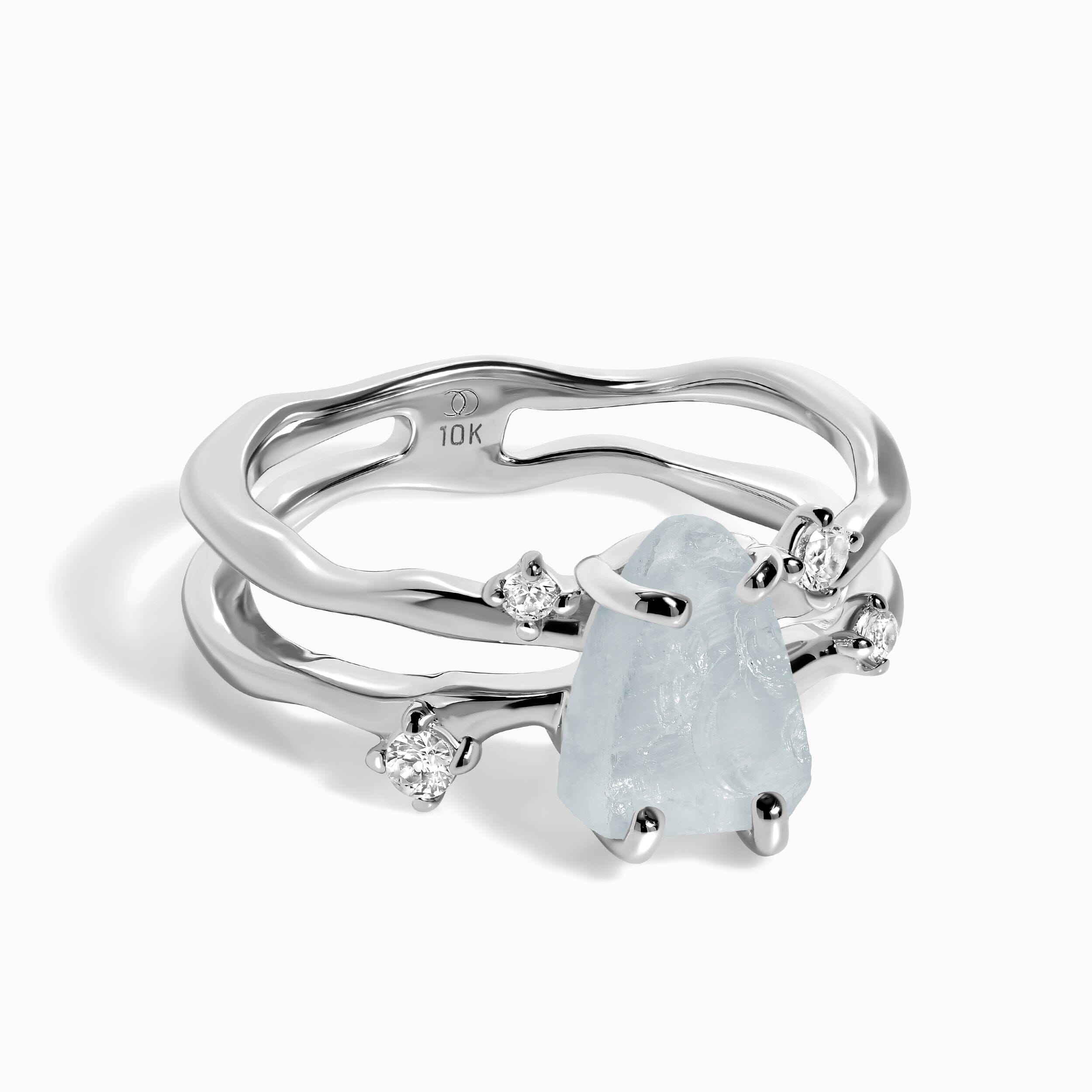 Raw Crystal Ring - Flow Aquamarine、mySite、hinf8tx79