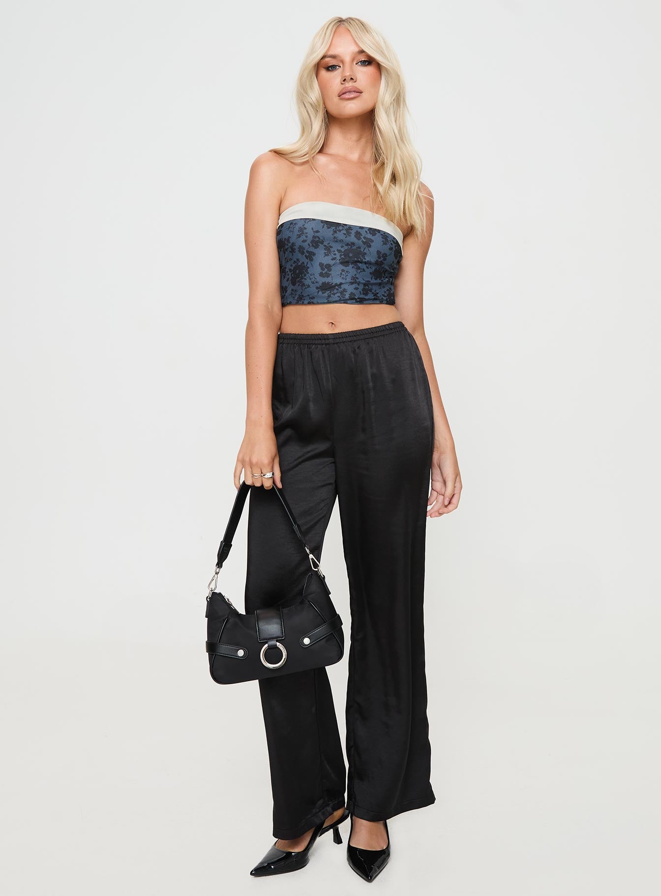 Graysona Strapless Top Navy、mySite、solidvoid