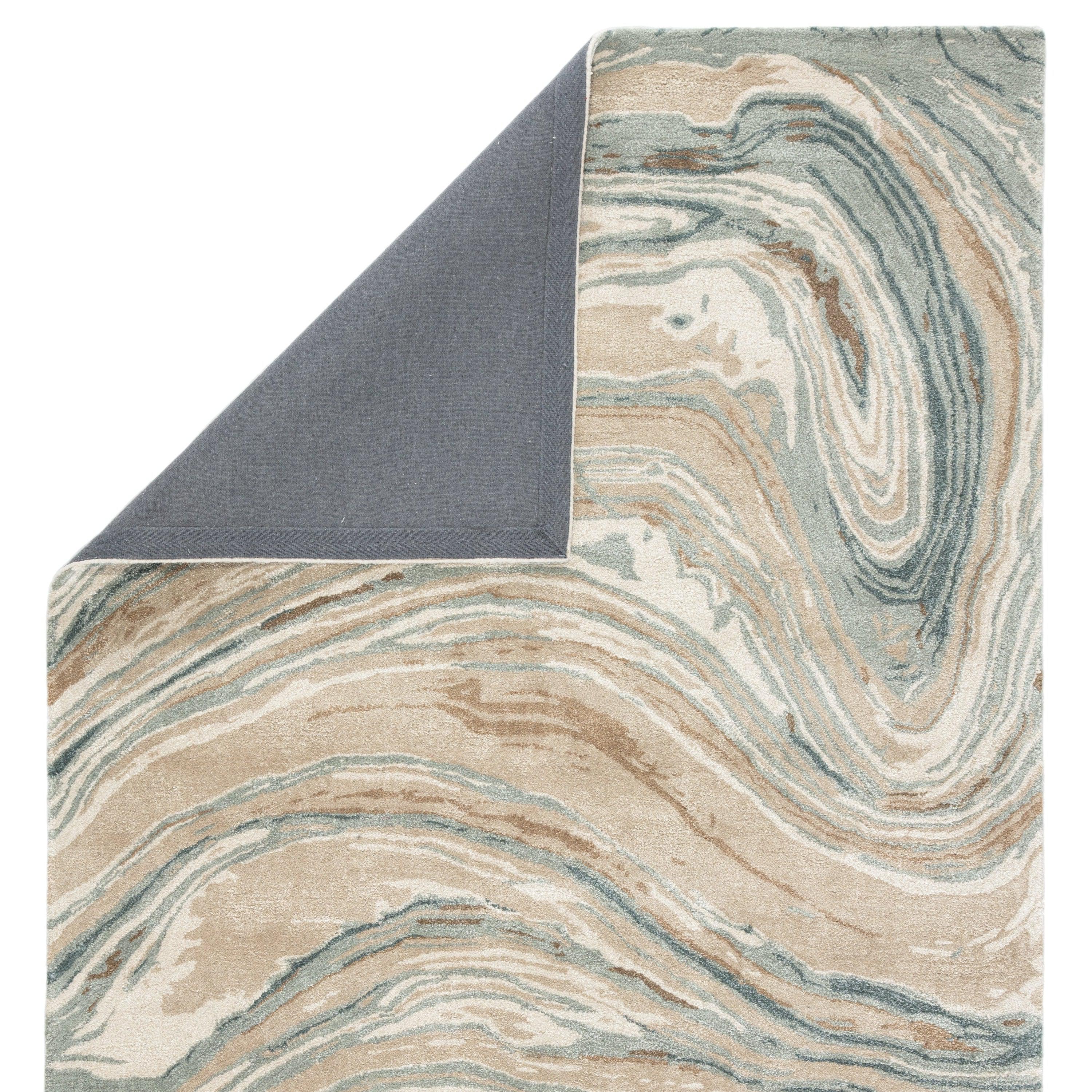 Atha Handmade Abstract Tan Green Area Rug、mySite、gigharbornorthrealestate