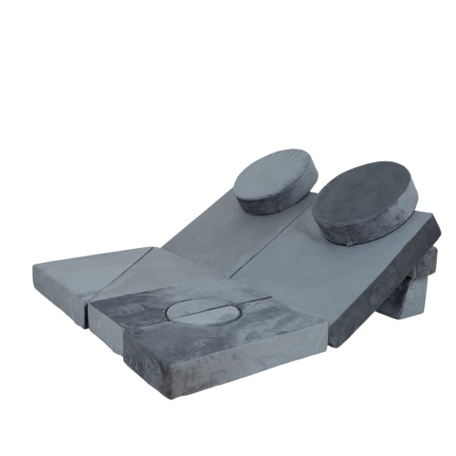 14pcs Kids Sofa Modular Play Couch,Child Sectional Sofa to Boost Creativity,Boys and Girls DIY Creativing Playroom Couch Furniture for Toddlers Conertible Foam and Floor Cushion,Gray、、casual