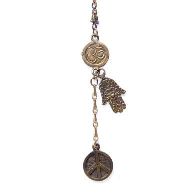 Hamsa, Om, Buddha, Peace Necklace、mySite、elrpsem3k