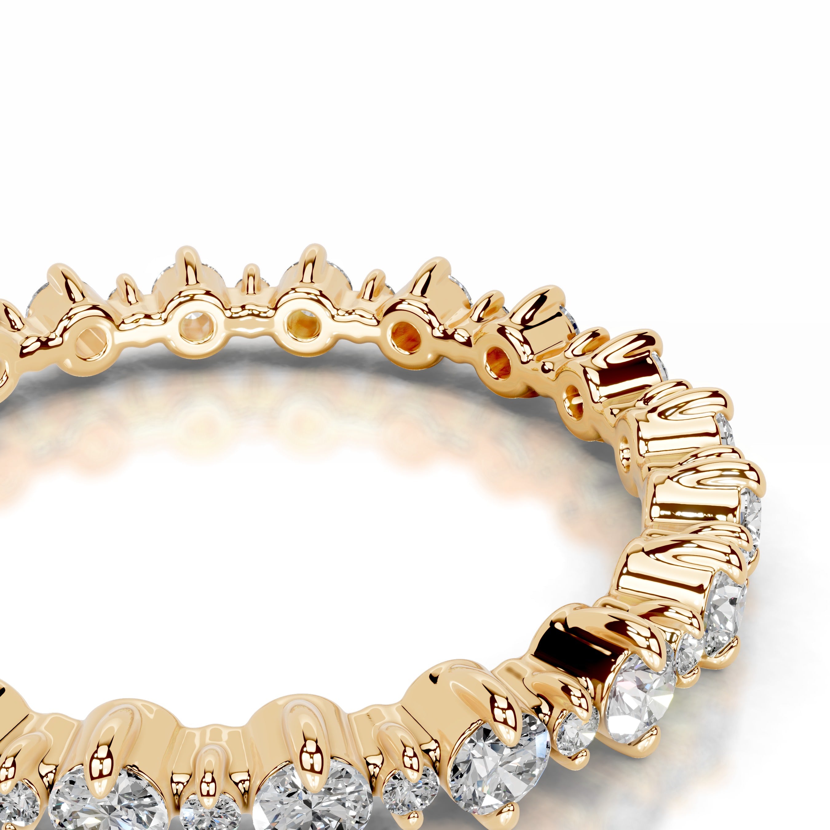 Halle Diamond Wedding band - 18K Yellow Gold、mySite、hinf8tx79